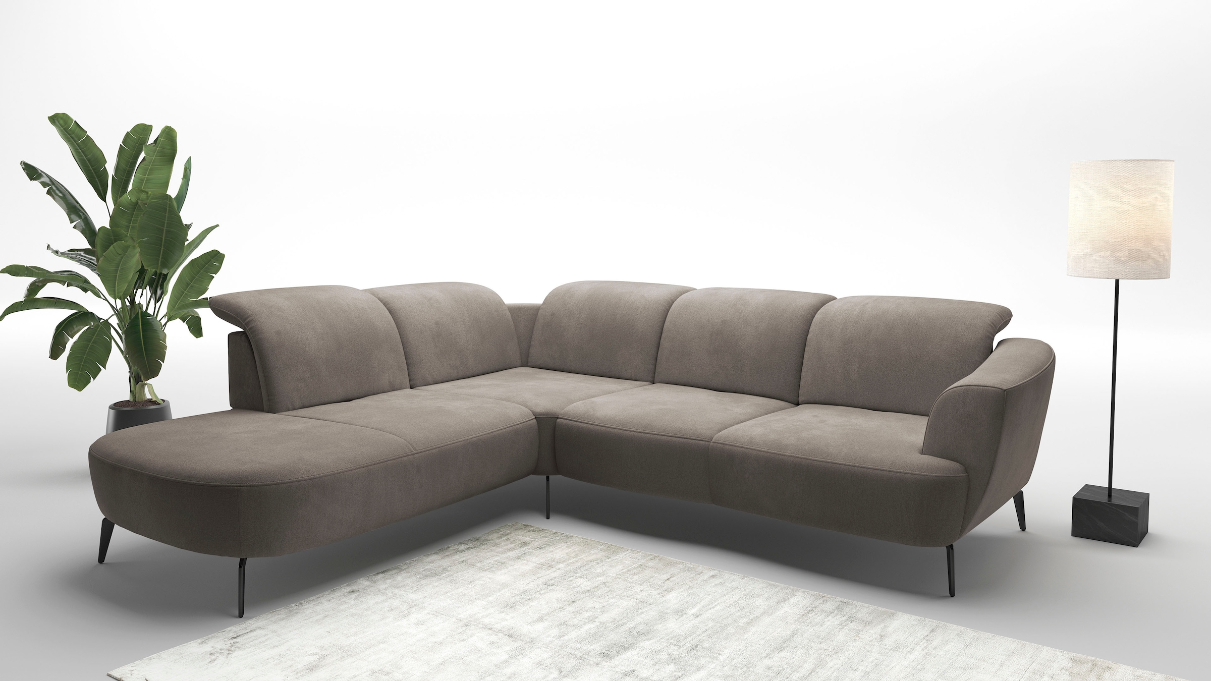 sit&more Ecksofa "Zoe" ink.Sitztiefenverstellung, wahlweise mit Kopfteilverstellung
