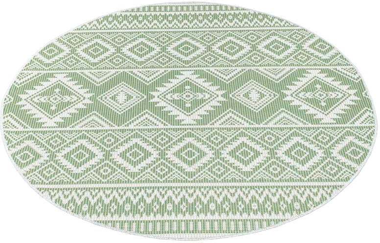 Carpet City Outdoorteppich "PALM3522" rund 5 mm Höhe Wetterfest & UV-bestän günstig online kaufen