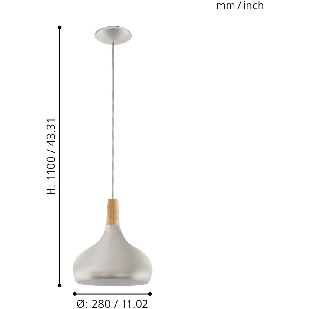 EGLO Pendelleuchte »SABINAR«, 1 flammig-flammig
