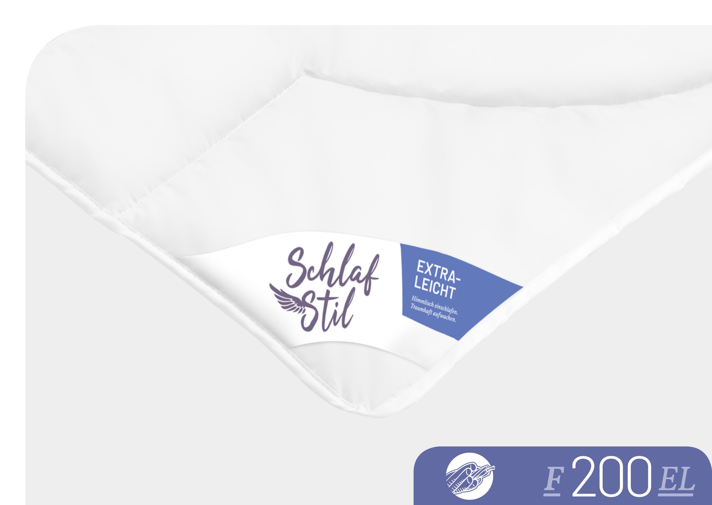 Schlafstil Baumwollbettdecke »F200« extraleicht 1 Stk. tlg. hergestellt in Deutschland, allergikerfreundlich