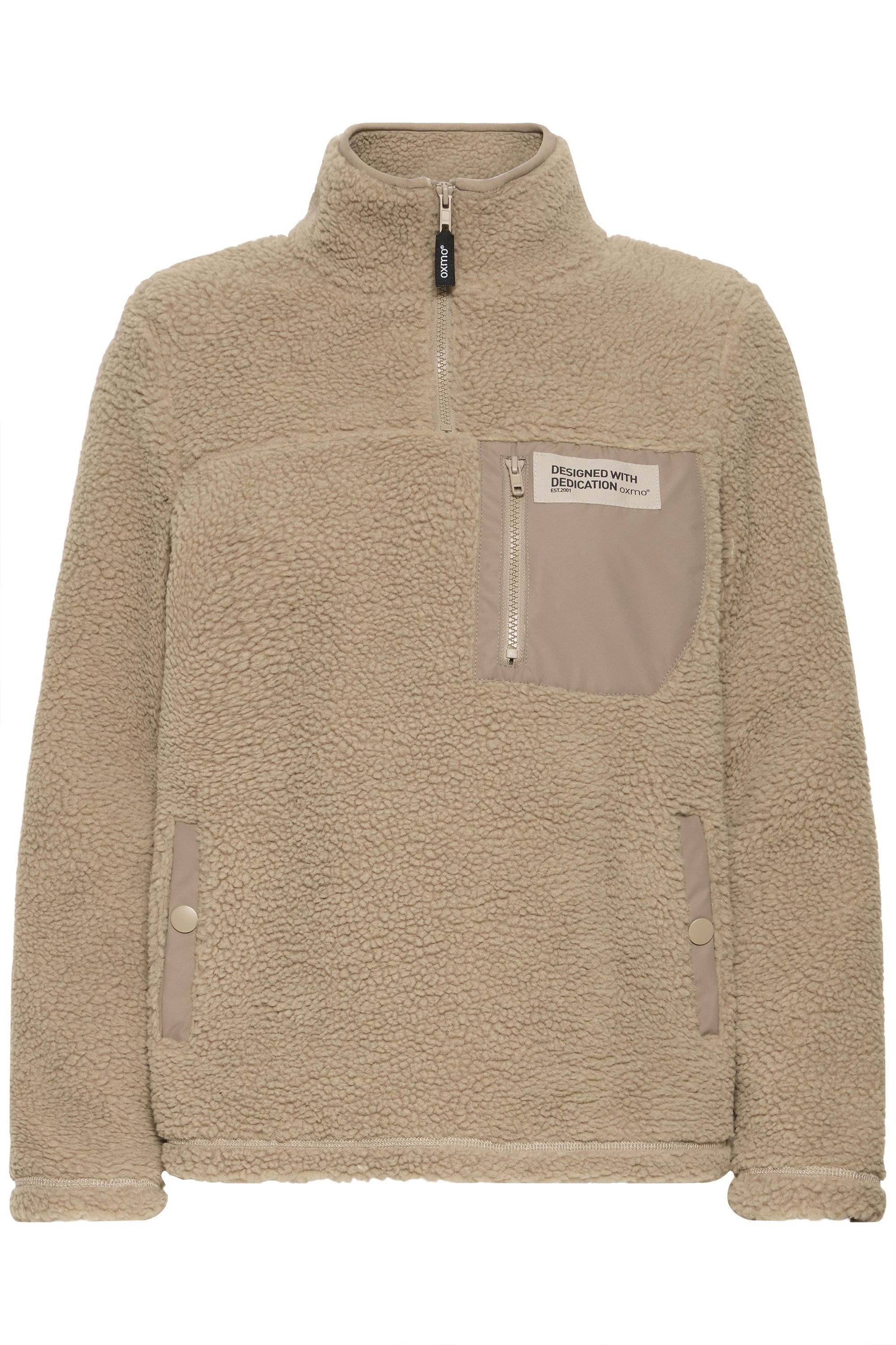 OXMO Plüschjacke "Plüschjacke OXABBY HALFZIP" günstig online kaufen