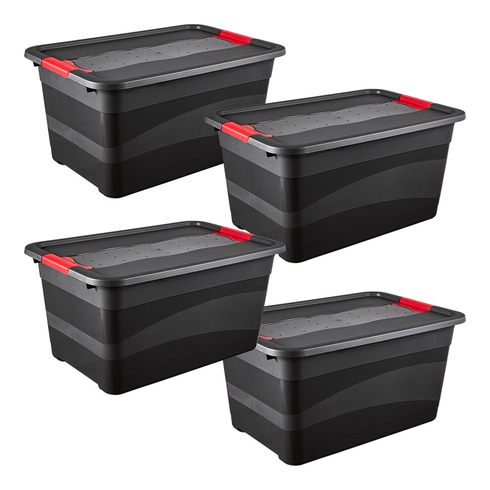 KEEEPER Transportbehälter "eckhart", B/H/L: 39,5cm x 34cm x 59,5cm, schwarz, Transportboxen, Transportbehälter extra stabil