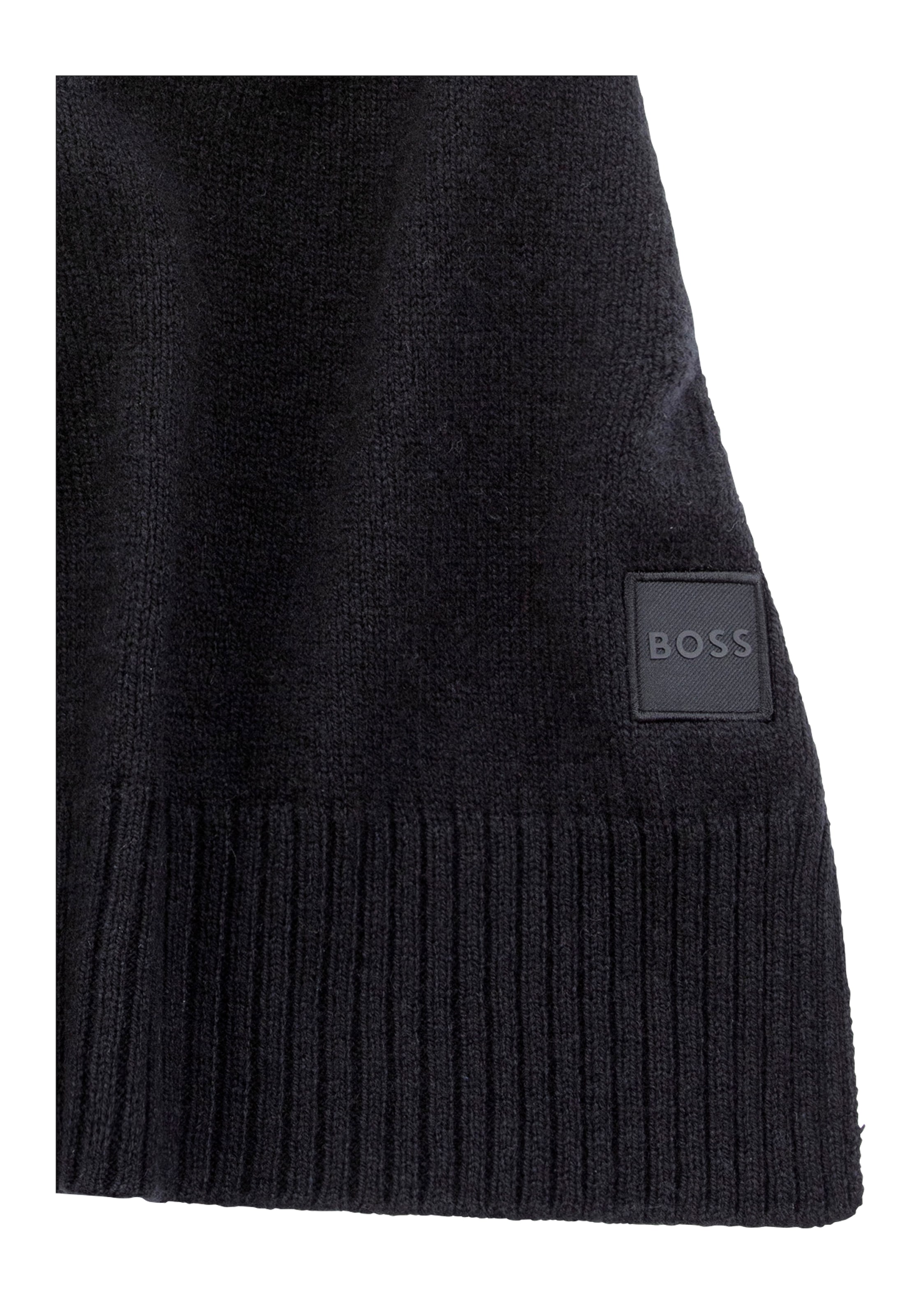 BOSS ORANGE Strickschal »Akaio_R_Scarf«, 50% Wolle Winterschal Wollschal Herbst Premium Mode