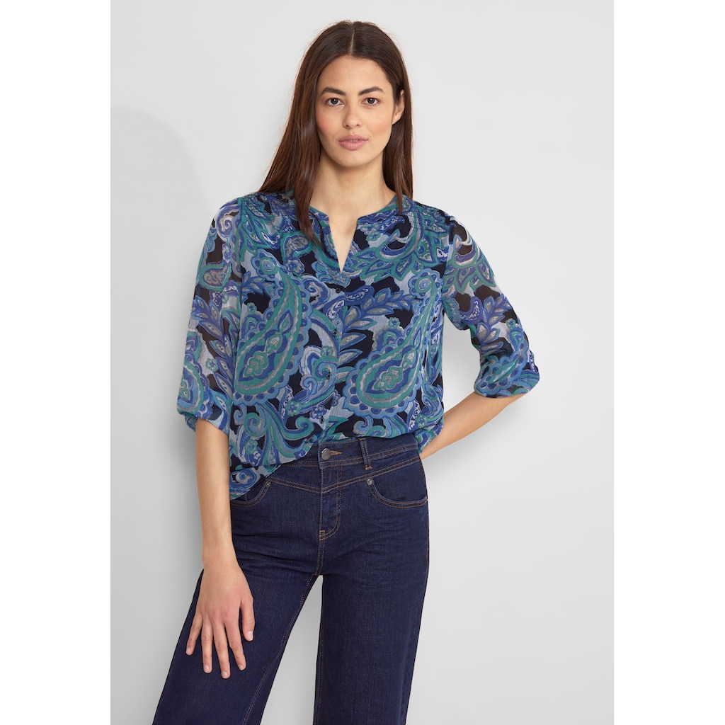 STREET ONE Chiffonbluse, mit 3/4 Arm und Allover-Print