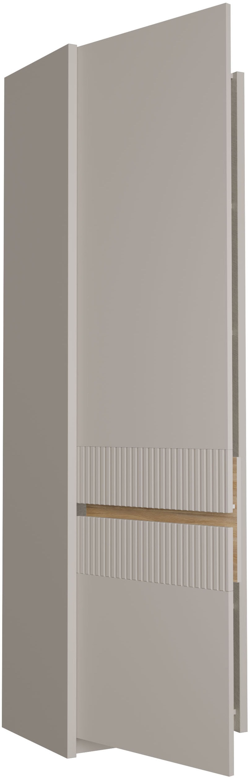 FORTE Drehtürenschrank »Oak Squere« B/H/T 60,6/197,4/41,7 cm/ Softclose, inklusive Beleuchtung