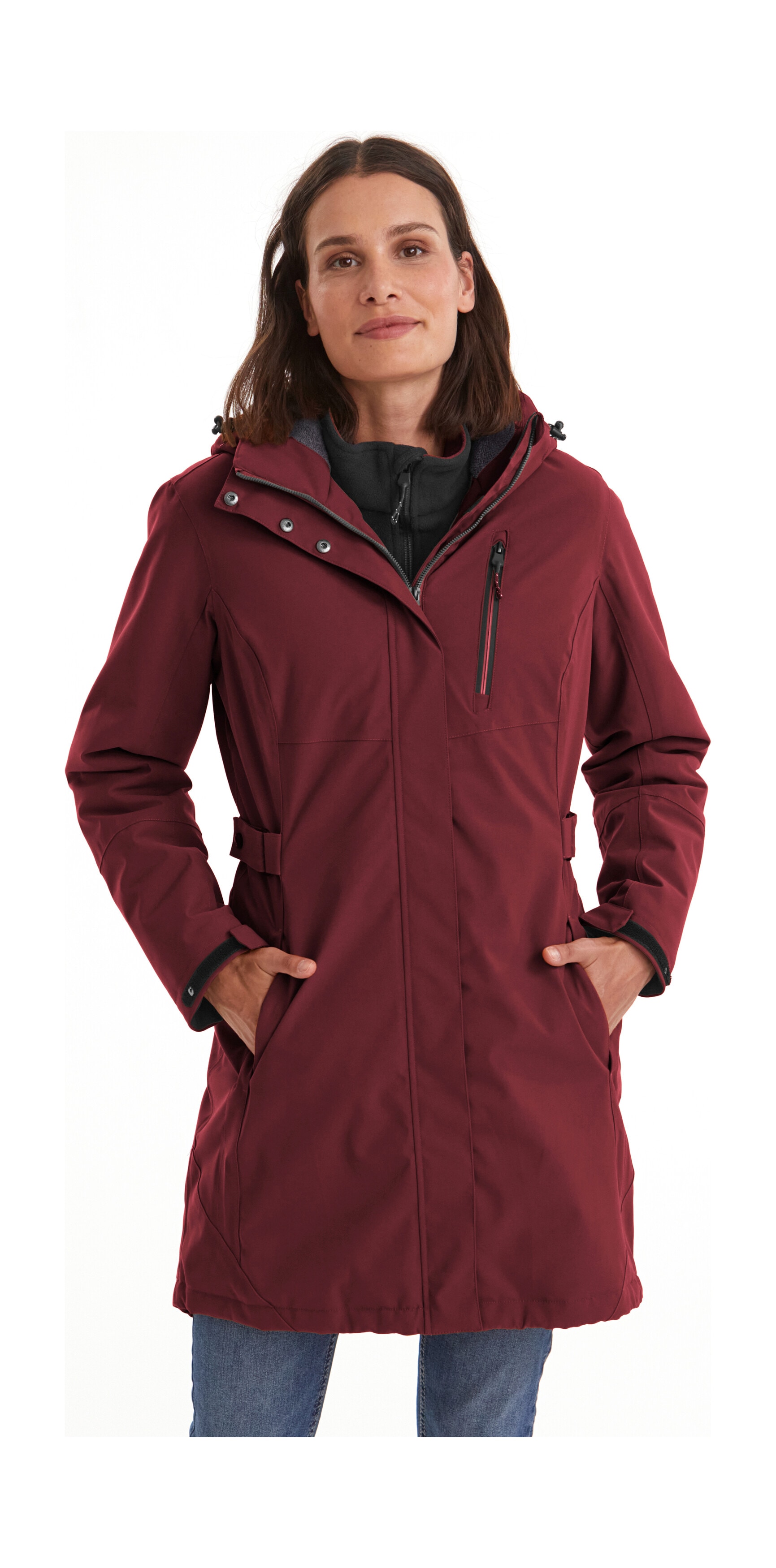 Killtec "KOW 165 WMN PRK" Wasser- und winddichter Parka mit Teddyfleece und abnehmbarer Kapuze