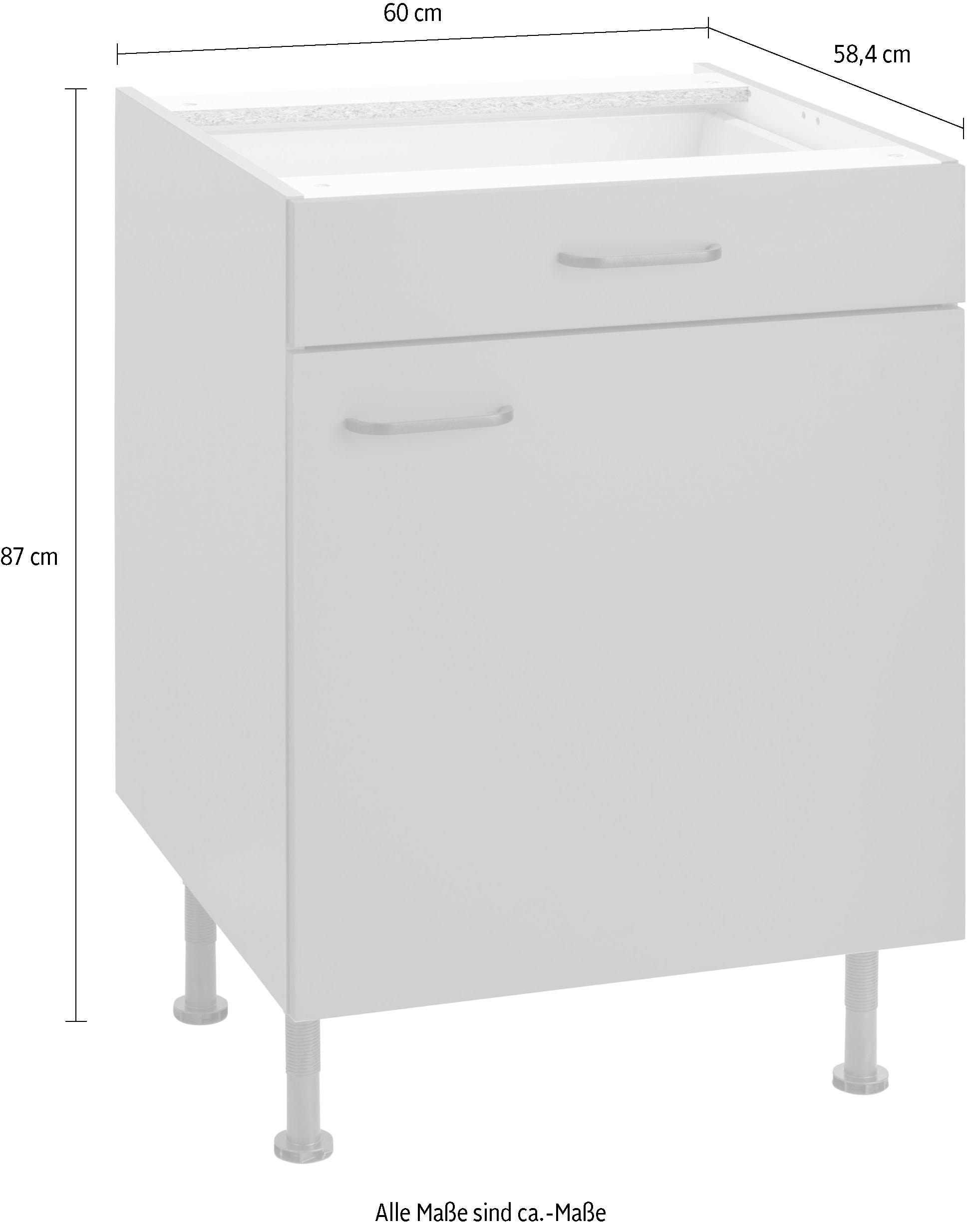 OPTIFIT Unterschrank »Elga«, mit Soft-Close-Funktion, Vollauszug, Metallgriffen, Breite 60 cm