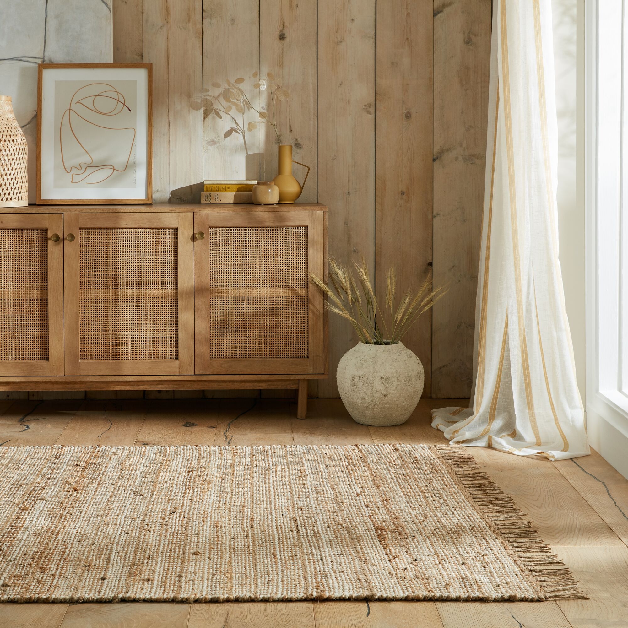 FLAIR RUGS Teppich »Levi, aus gewebter Jute« rechteckig 10 mm Höhe
