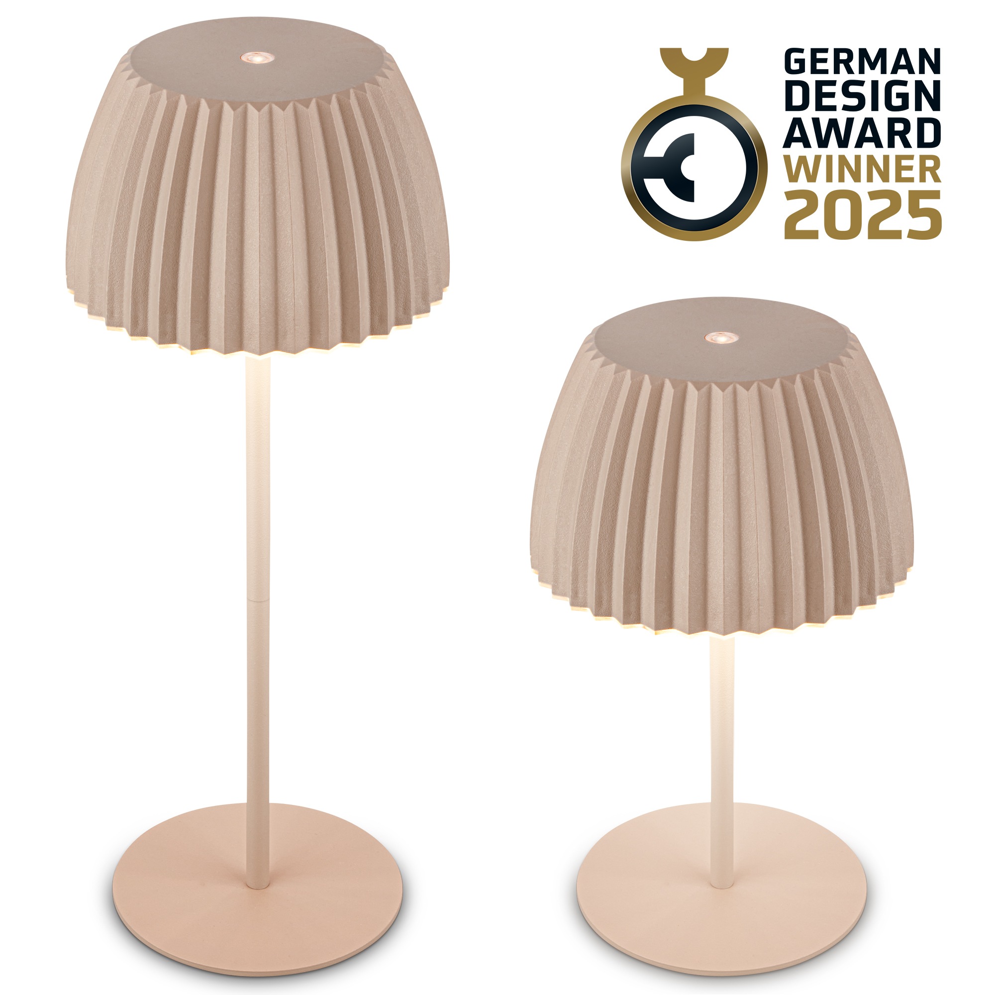 LED Tischleuchte "Akku LED Tischleuchte", beige, BRILONER LEUCHTEN, Leuchten