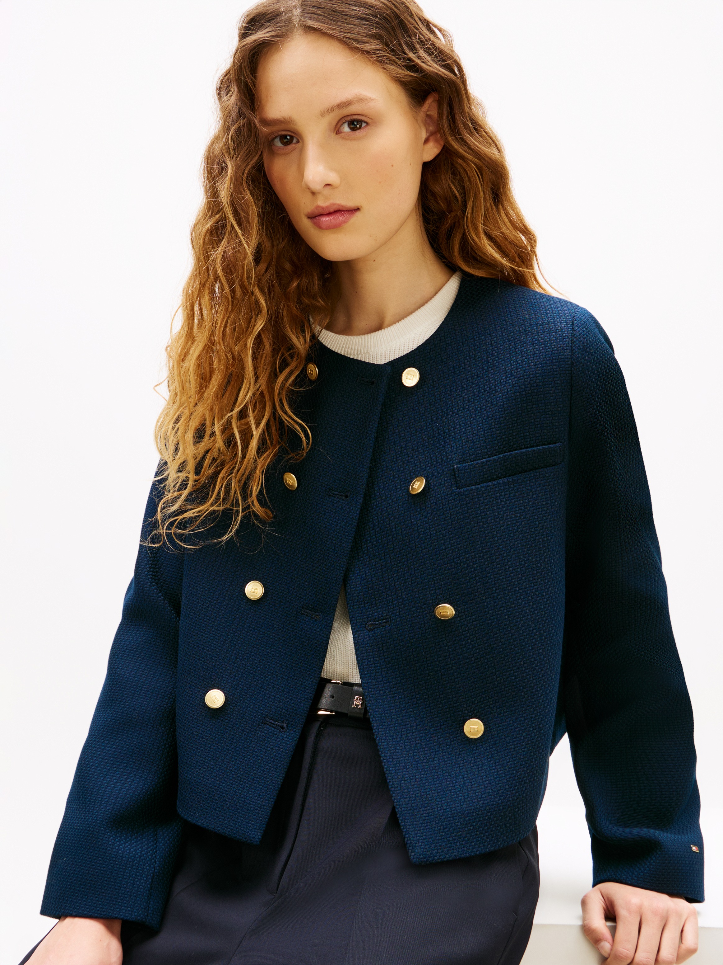Thumbnail - Tommy Hilfiger Kurzblazer "PREPPY TEXTURE LADY JACKET"