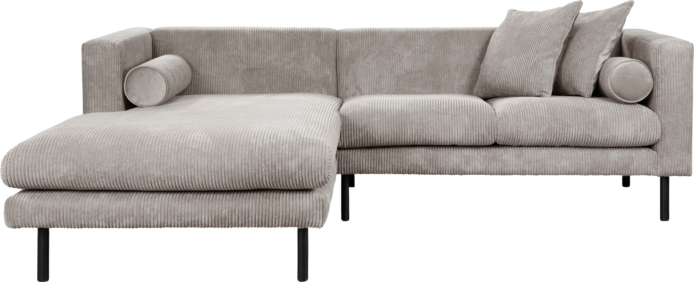 Guido Maria Kretschmer Home&Living Ecksofa »Lillibeth L-Form Designsofa, Maße B/T/H: 240/173/83 cm«, Zierkissen als Wendekissen, in Samtoptik oder Cord