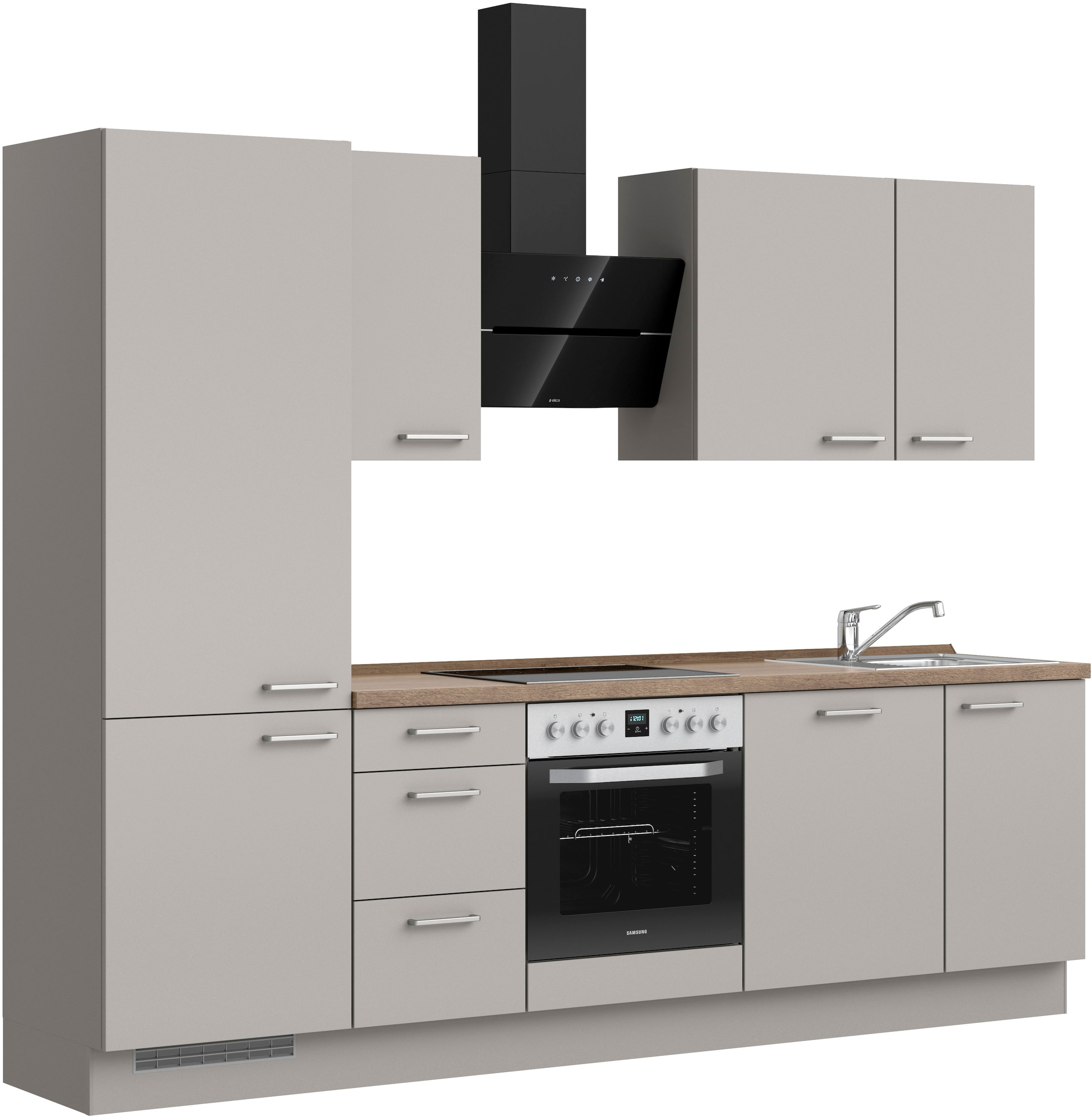nobilia ""Touch II", NEU: individuell anpassbar mit gratis Profi-Beratung" vormontiert, Breite 270 cm, Ausrichtung wählbar, wahlw. mit E-Geräten