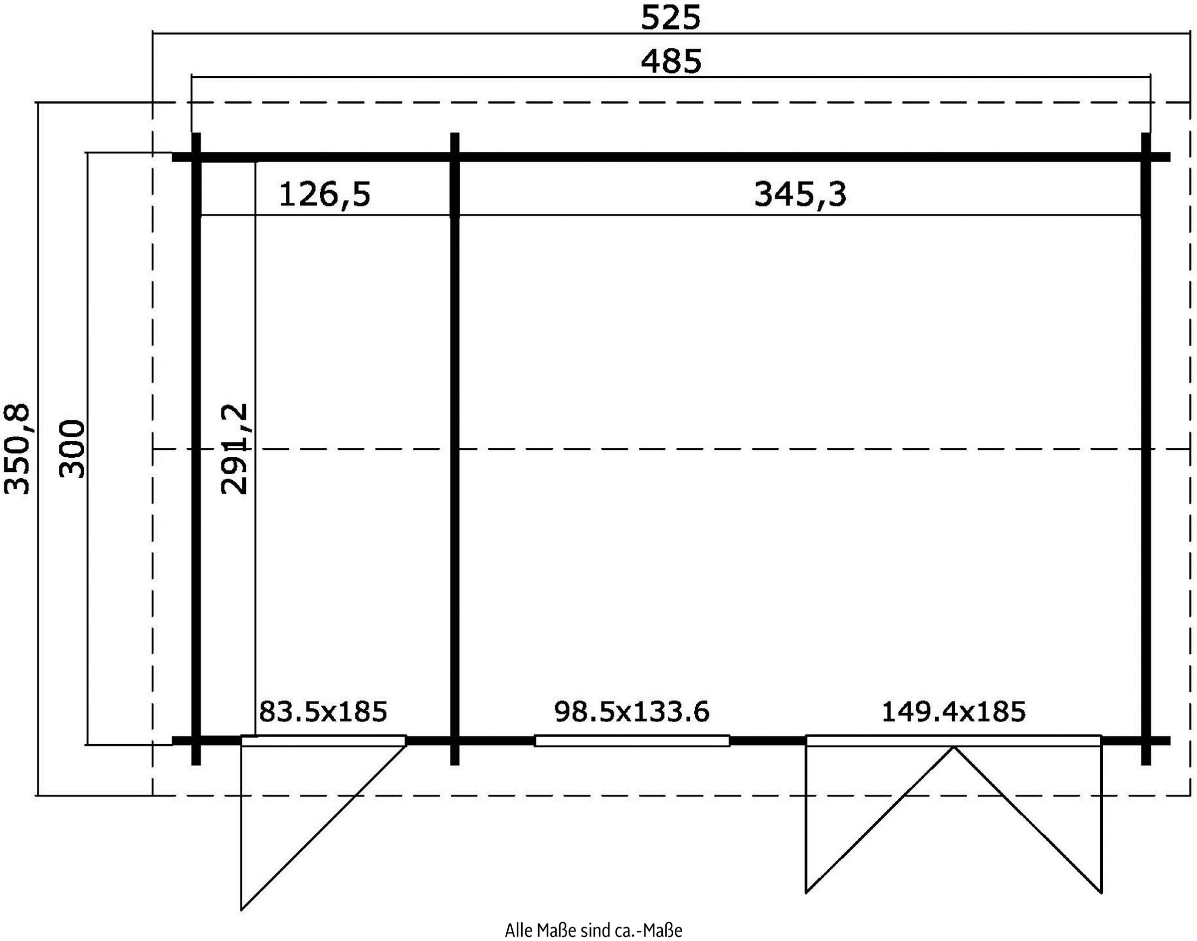 LASITA MAJA Gartenhaus »WREXHAM«, (Set, inkl. Fussbodenbretter zum verlegen)