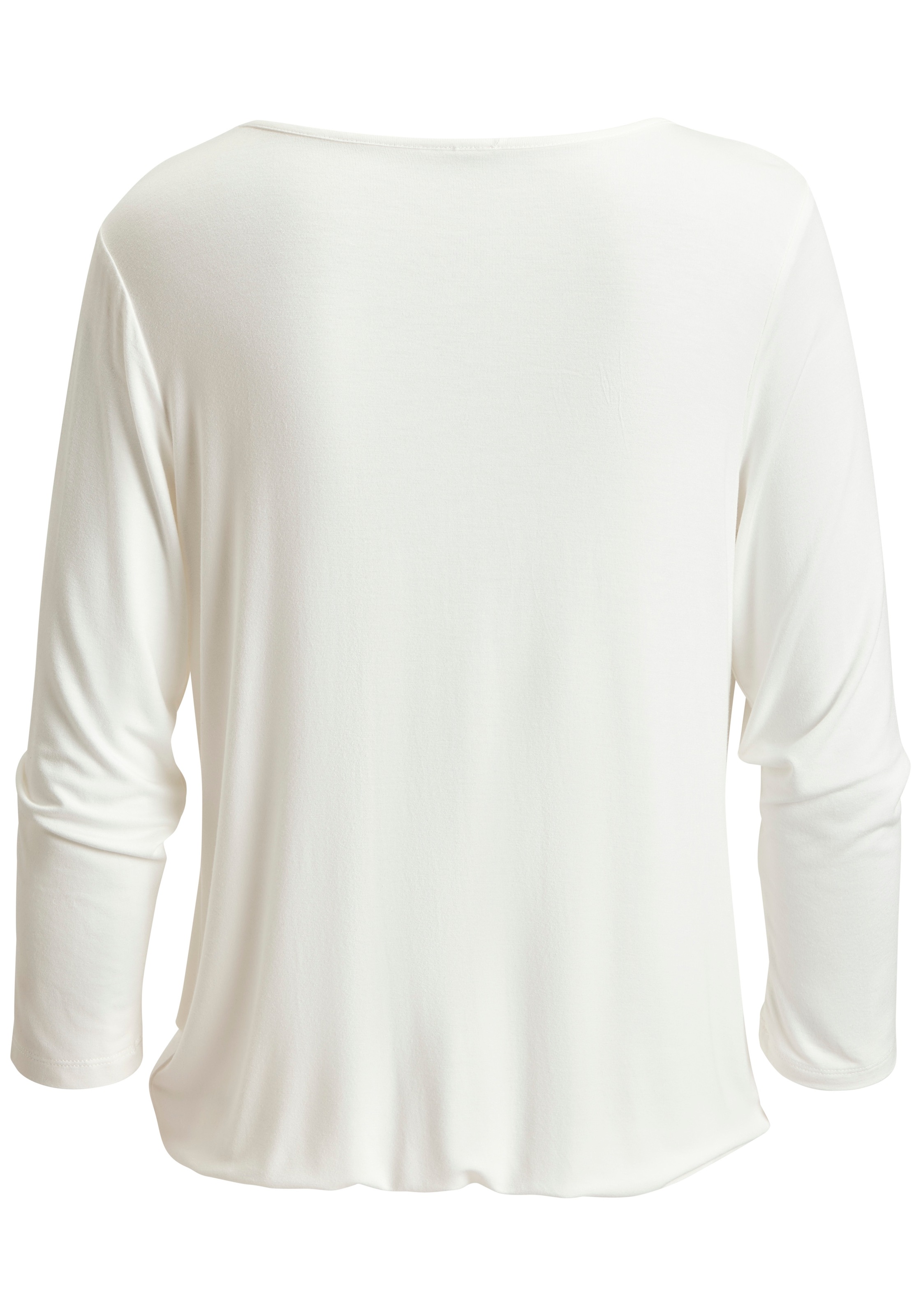 LASCANA Langarmshirt "mit elegantem Knotendetail" 1 aus elastischer Viskose günstig online kaufen
