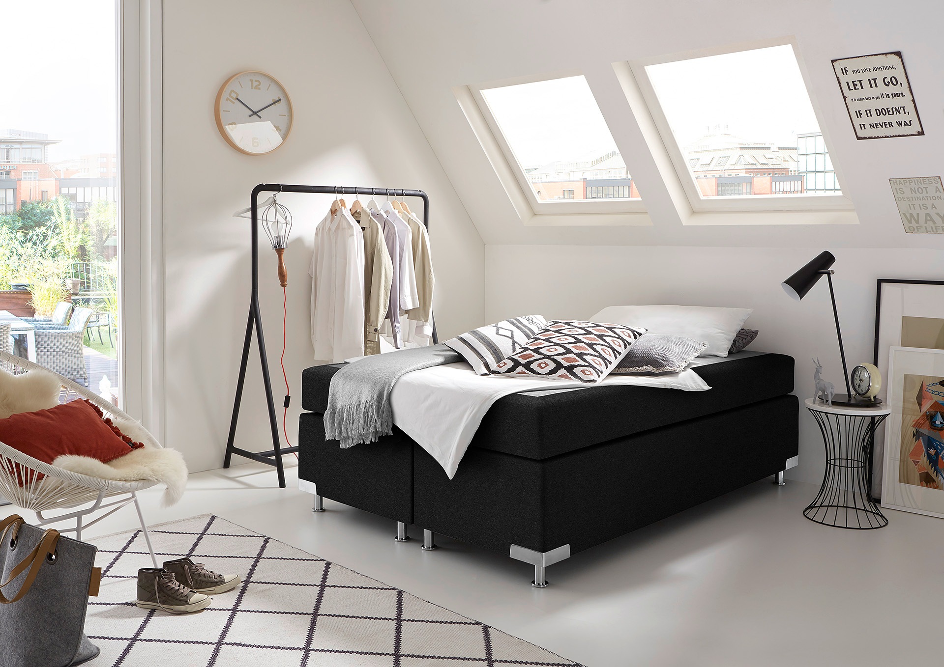 Westfalia Schlafkomfort Boxspringbett "Holland" ohne Kopfteil, frei im Raum günstig online kaufen