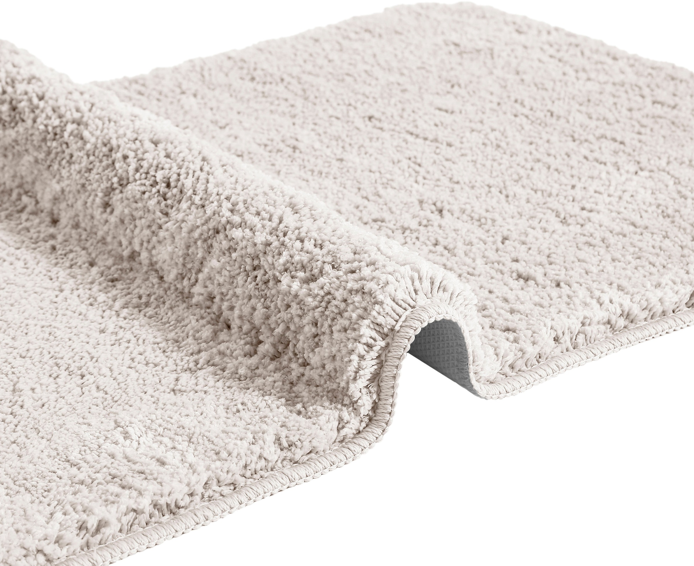 my home Badematte »Inga, Badezimmer Teppich, Badvorleger«, rutschhemmend beschichtet, schnell trocknend-strapazierfähig-fußbodenheizungsgeeignet, Badteppich, unifarben, weich, als halbrund und rechteckig erhältlich