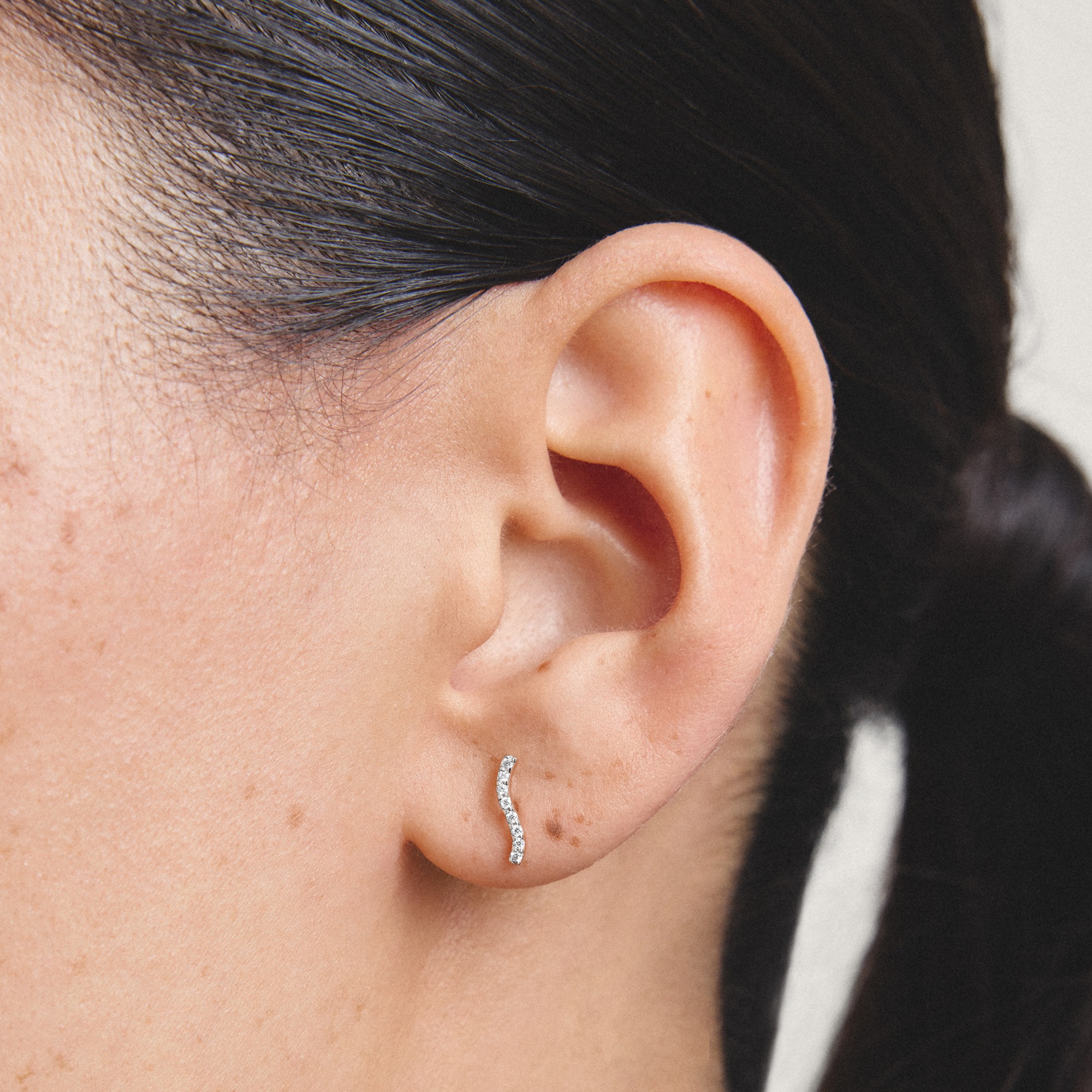 THOMAS SABO Paar Ohrstecker »geschwungen Silber« mit Zirkonia (synth.)