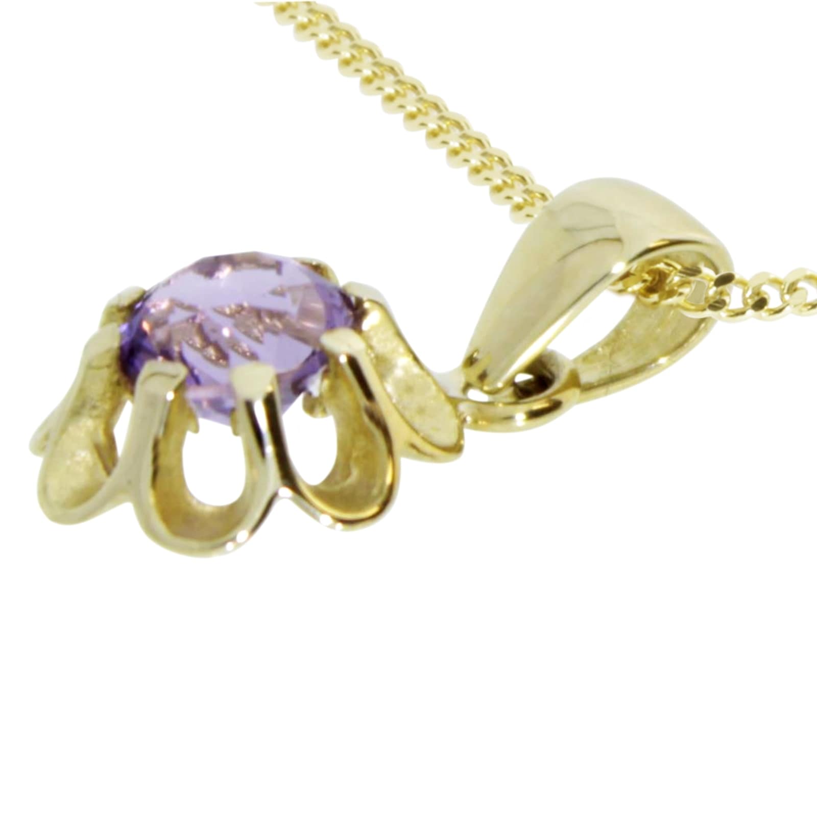 OSTSEE-SCHMUCK Kette und Anhänger Set »- Pia 6 mm - Gold 333/000 - Amethyst«