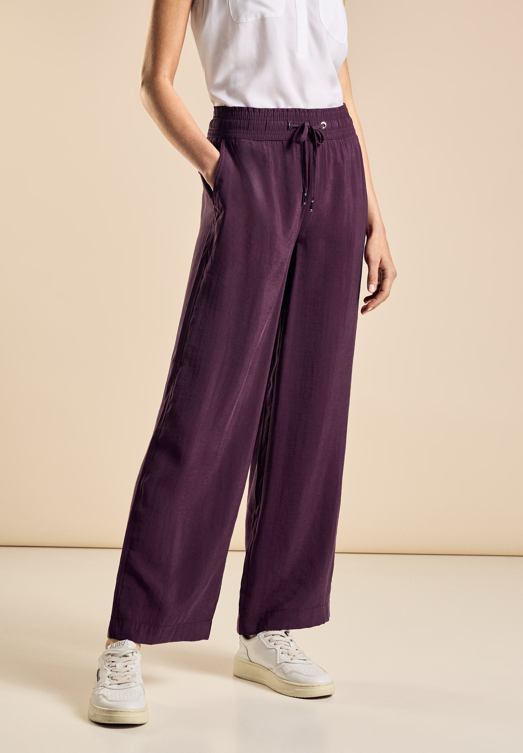 STREET ONE Stoffhose, Sommerhose mit Kordelzug