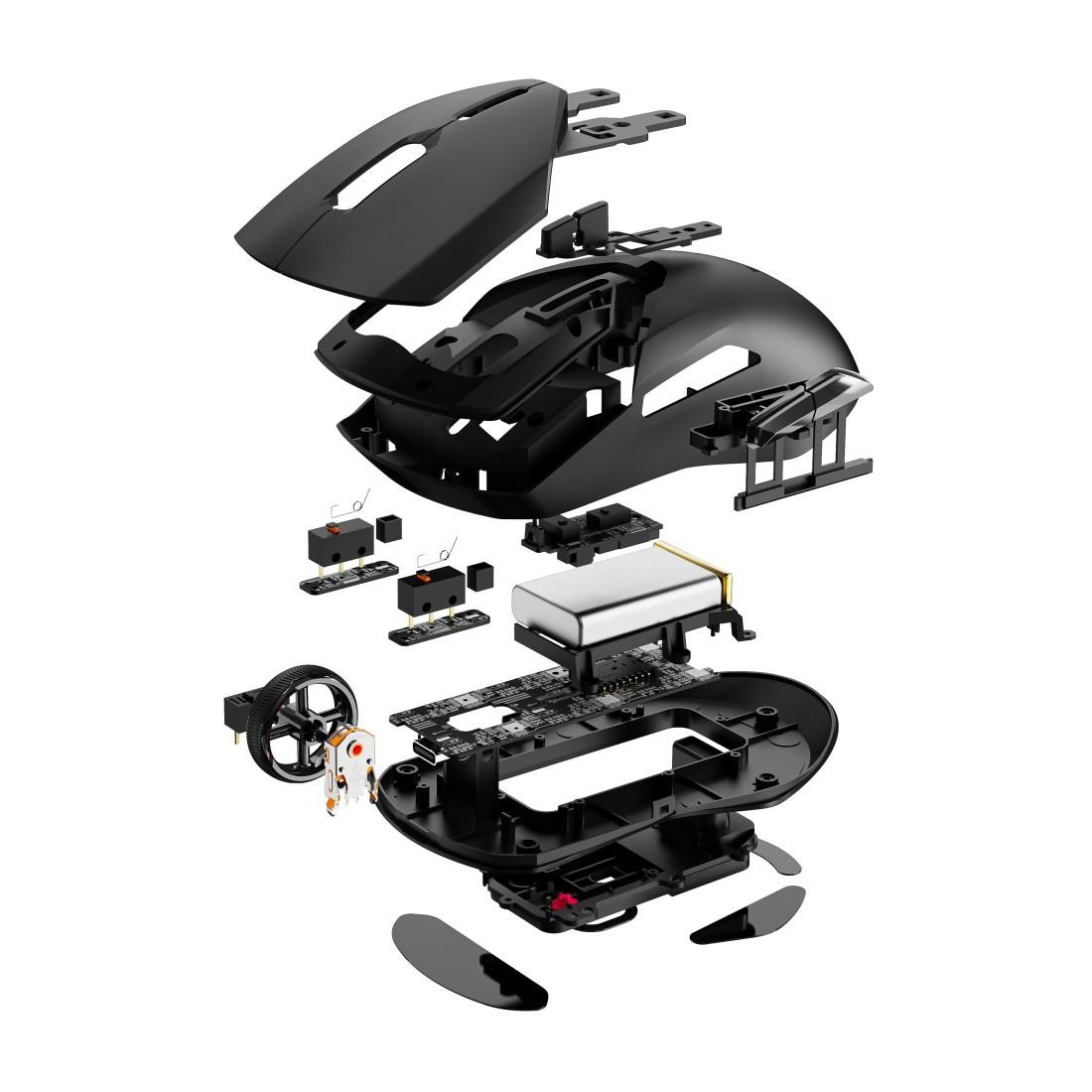 Rapoo Gaming-Maus »VT9PRO 4K+8K« Funk | kabelgebunden Ergonomisch, 160 h Akkulaufzeit, 7 DPI-Stufen