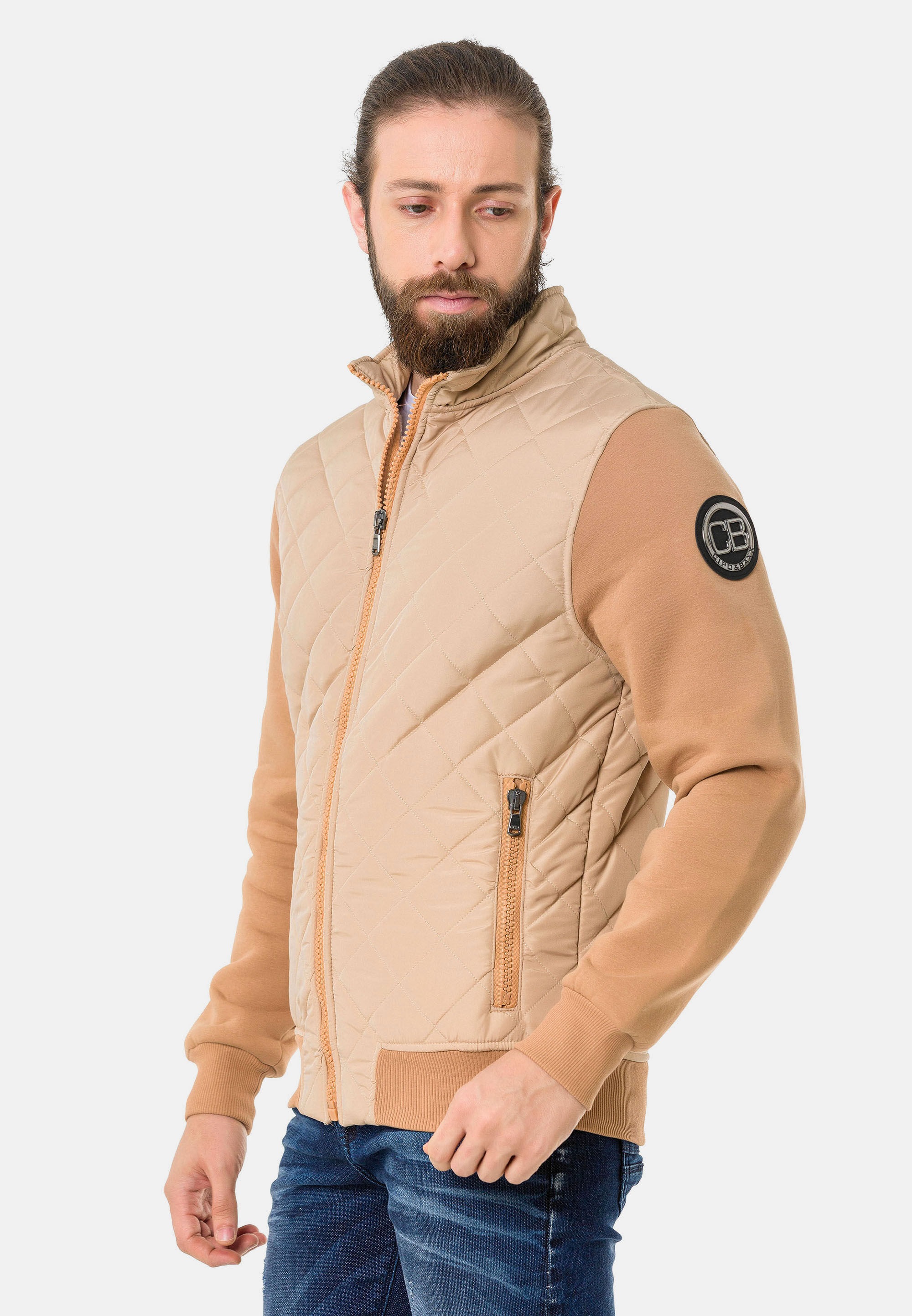 Cipo & Baxx Outdoorjacke »Jacke« ohne Kapuze mit Sweatärmeln