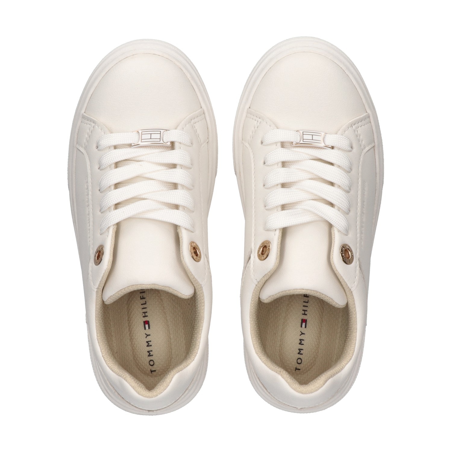 Tommy Hilfiger Sneaker  Freizeitschuh, Schnürschuh mit Besatz in Metallicoptik