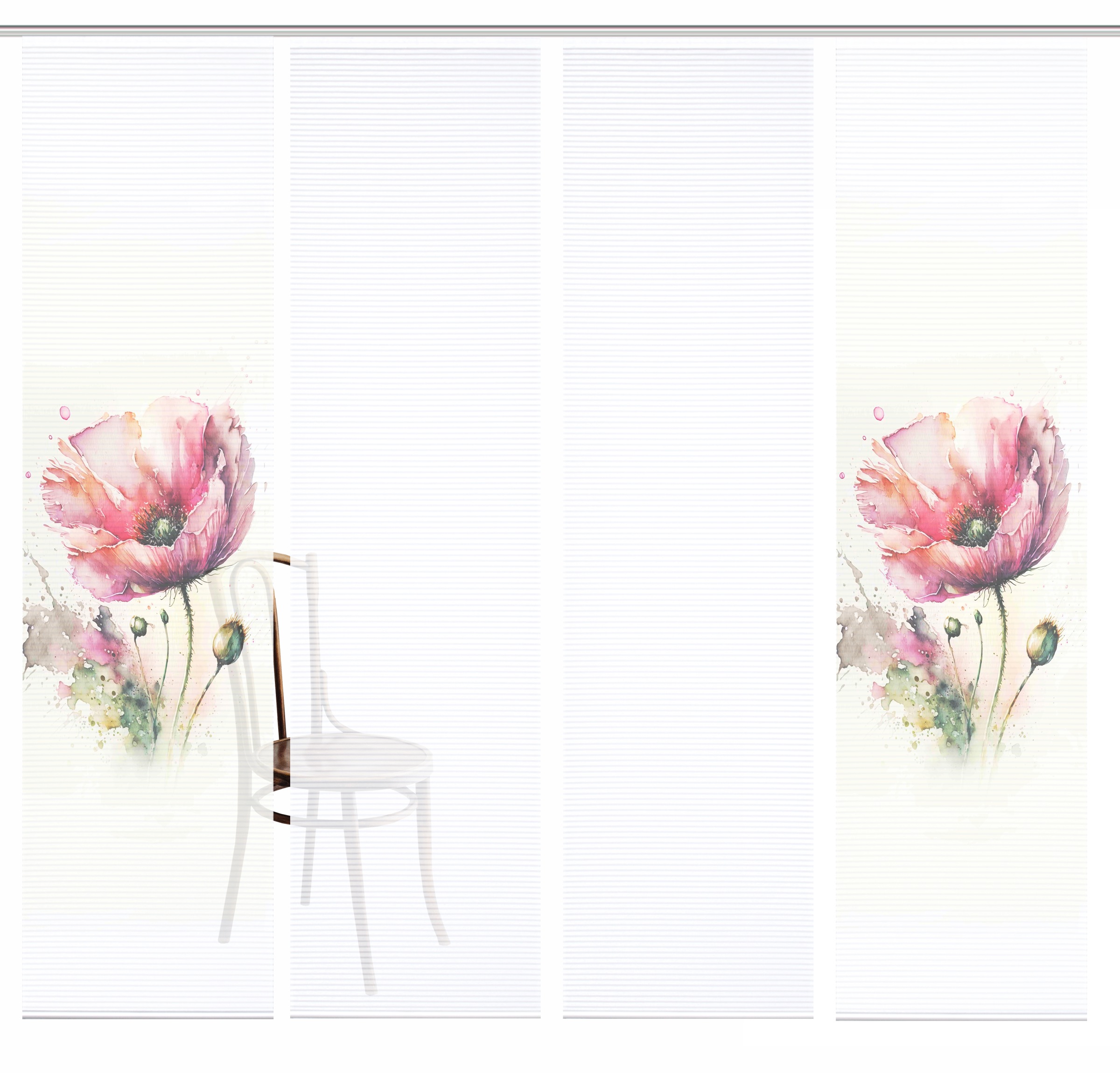 HOME in green Schiebegardine "MELIORA" Paneelwagen 4 Stk. tlg. Bambusoptik, günstig online kaufen