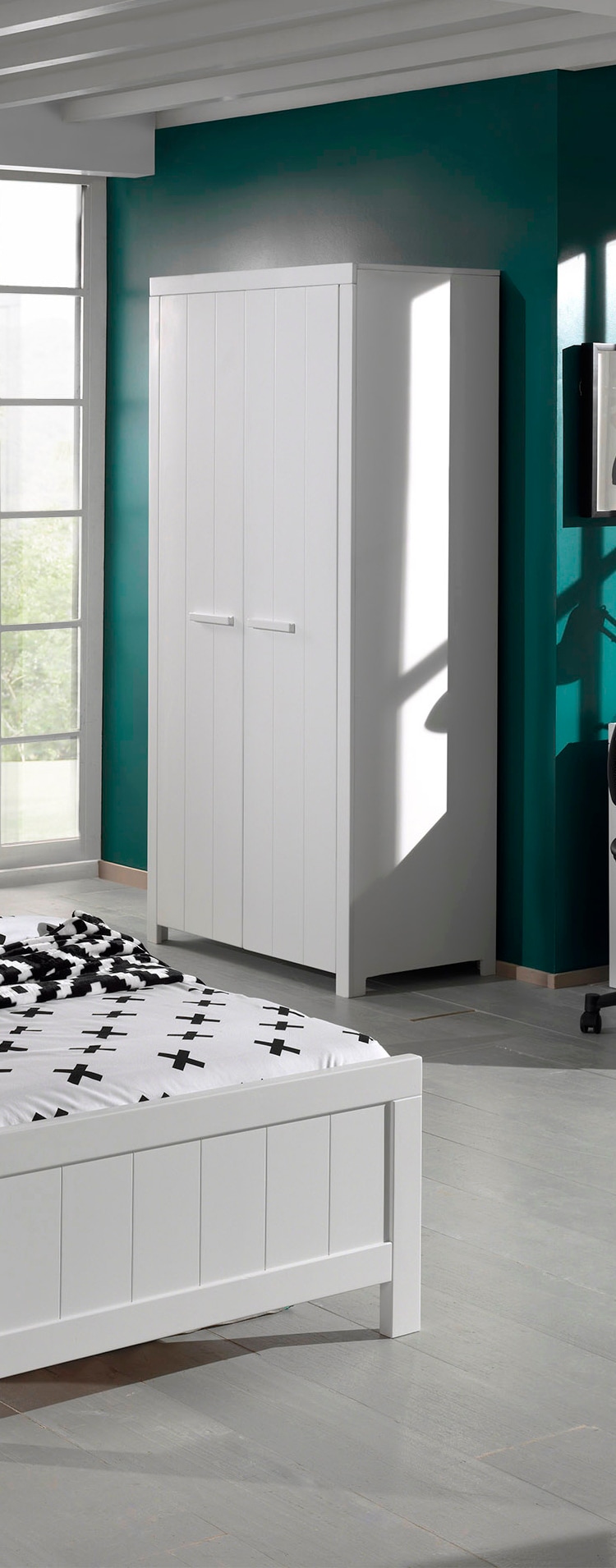 Vipack Kleiderschrank, (Made in Europe), Geräumiger 2-trg. Kleiderschrank in Landhaus Optik, 2 Fächer