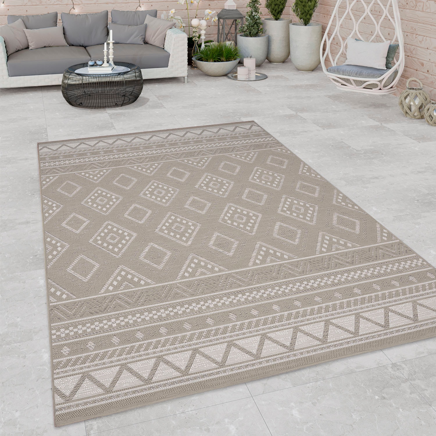 Paco Home Teppich "Vermont 184" rechteckig 4 mm Höhe Flachgewebe, modernes günstig online kaufen