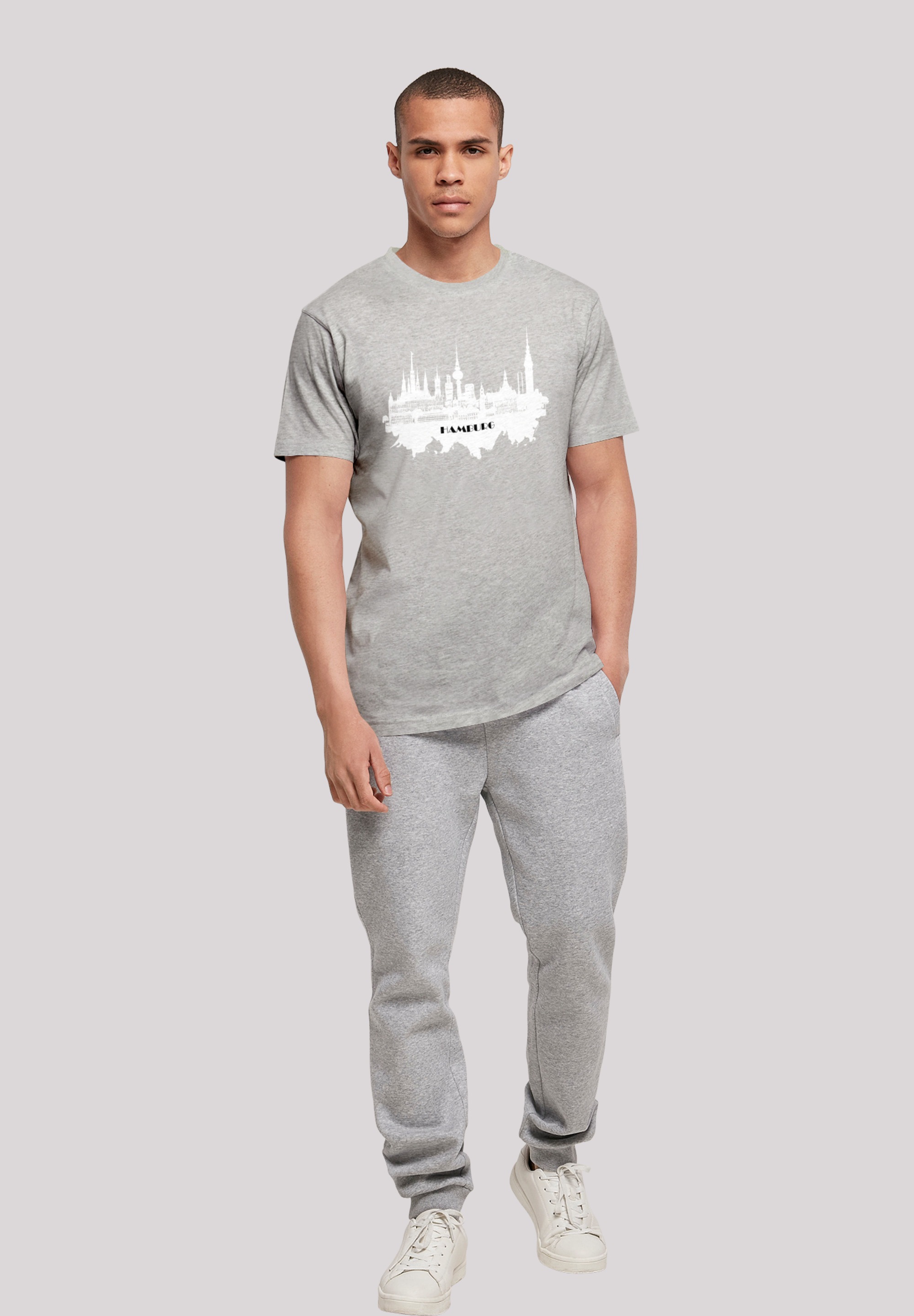F4NT4STIC T-Shirt »Cities Collection - Hamburg skyline«, Print