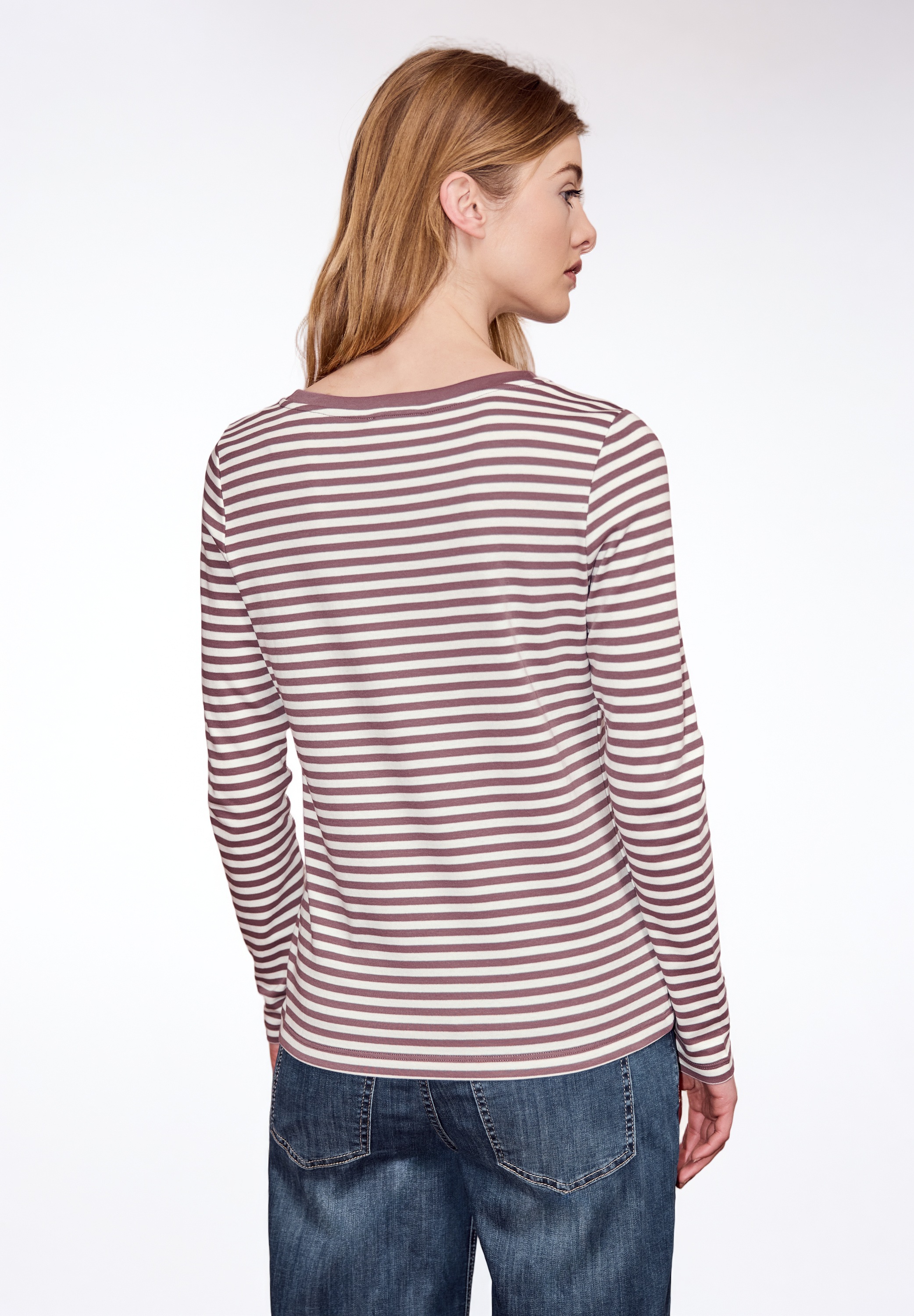 STREET ONE STUDIO Langarmshirt aus reiner Baumwolle günstig online kaufen