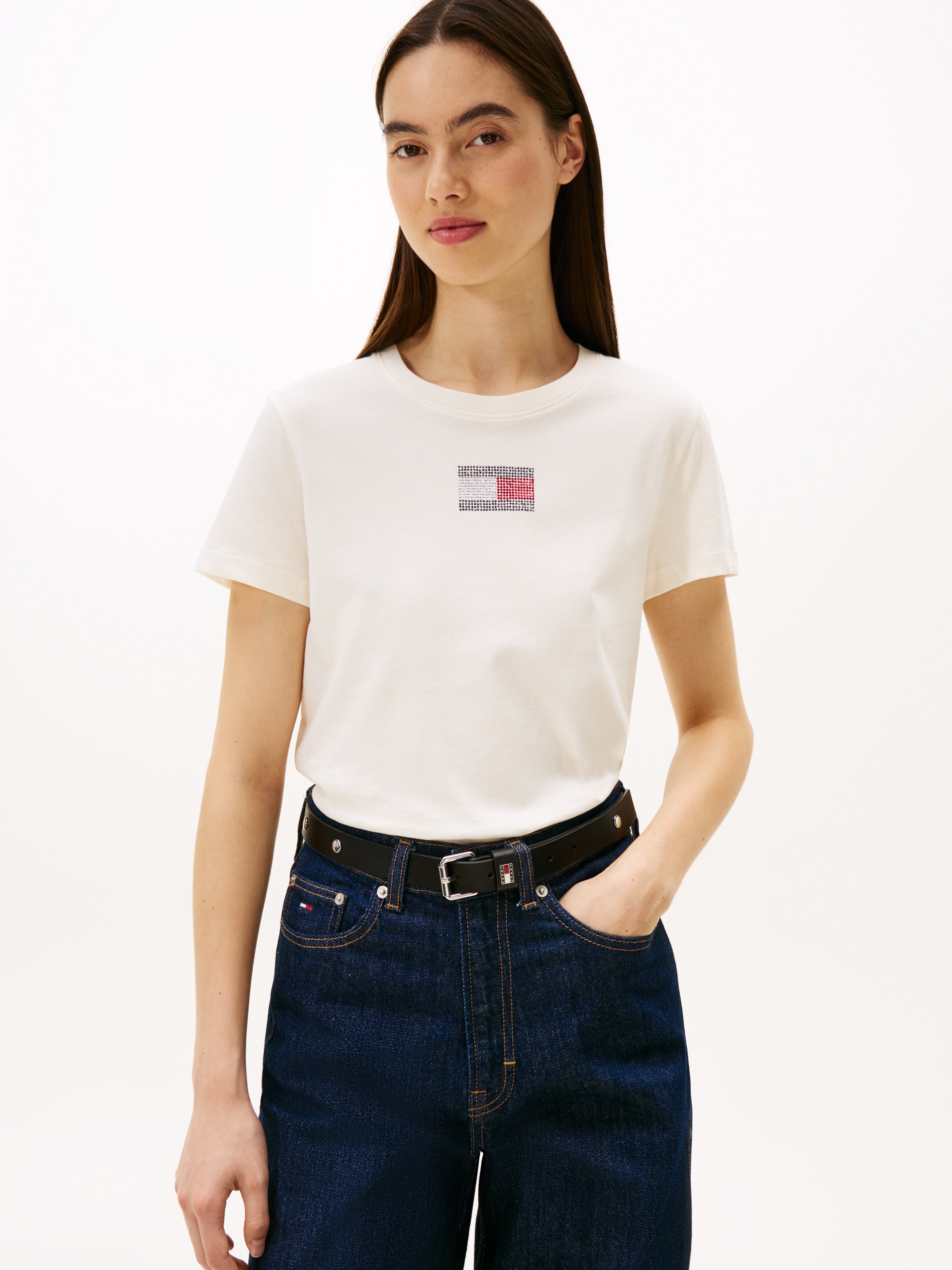 Tommy Jeans Kurzarmshirt "TJW REG PARTY FLAG TEE EXT" günstig online kaufen