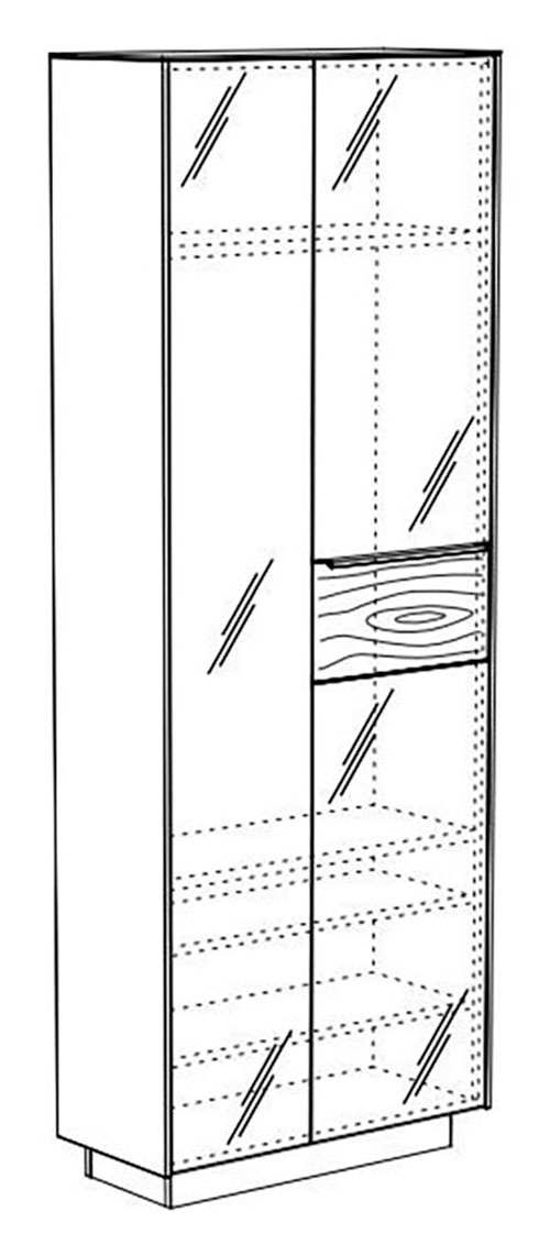 Mäusbacher Garderobenschrank »Nova Garderobe« Garderobenschrank inkl. Griffbeleuchtung  BHT 72x194x32 cm