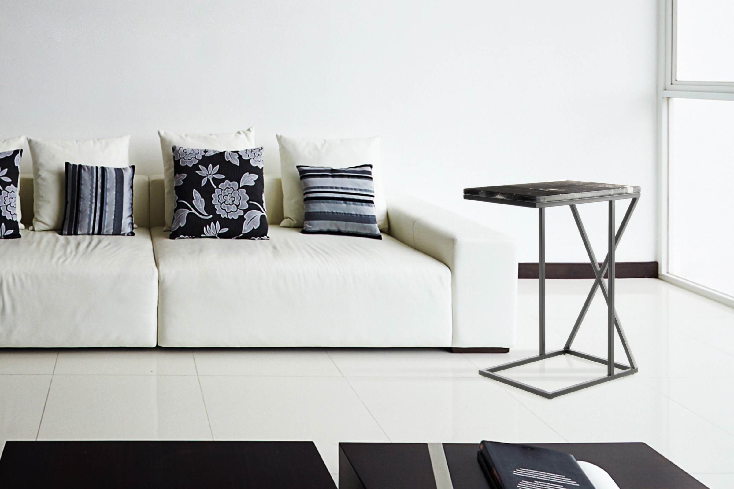 Kayoom Beistelltisch »Louis 125, Design-Tisch mit Stil, Marmor-Tischplatte«, (1 St.), Detailreiche Marmortischplatte, robustes Gestell, zeitlos