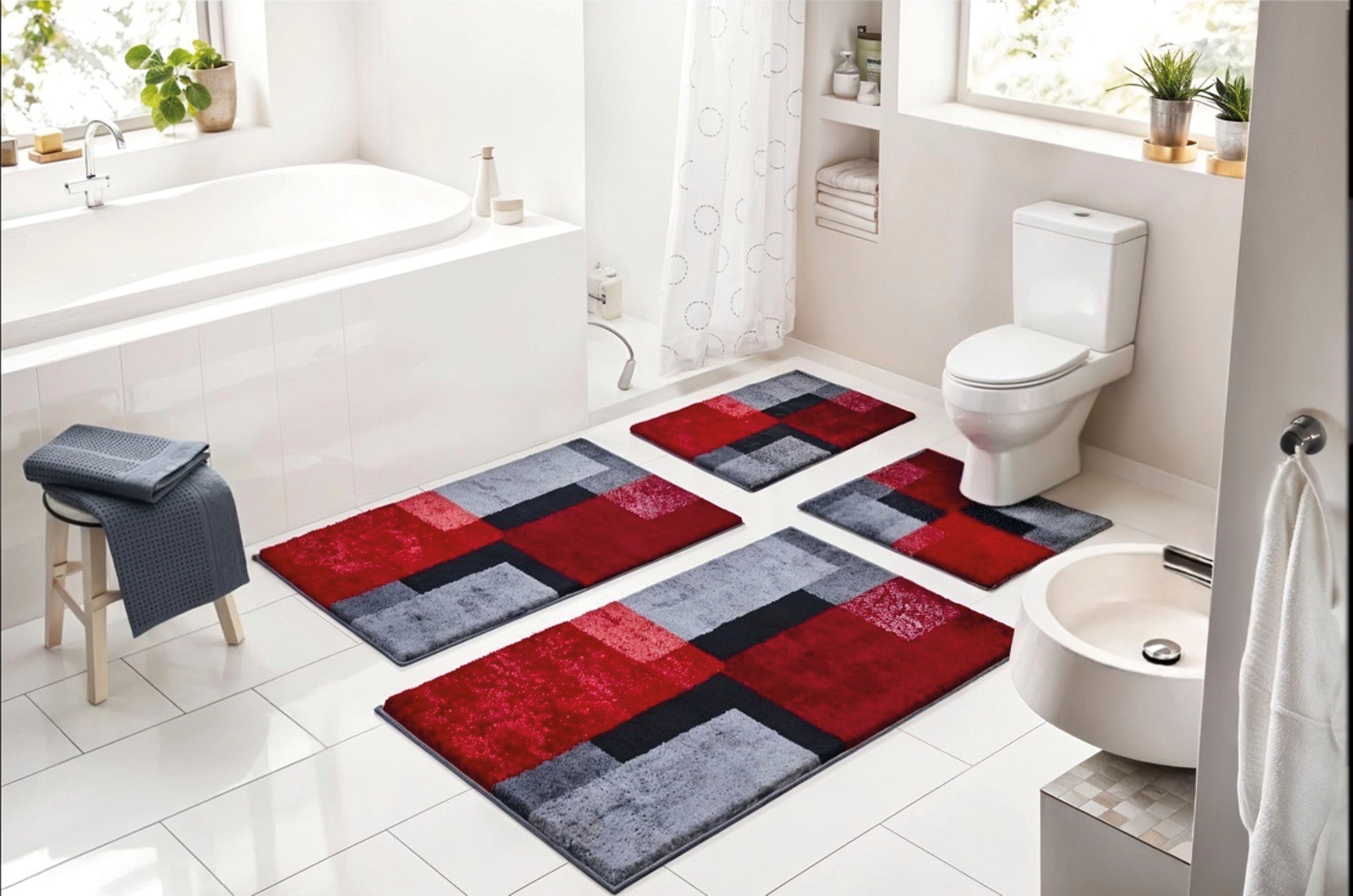 Grund Badematte "Atala" Höhe 20 mm rutschhemmend beschichtet fußbodenheizun günstig online kaufen