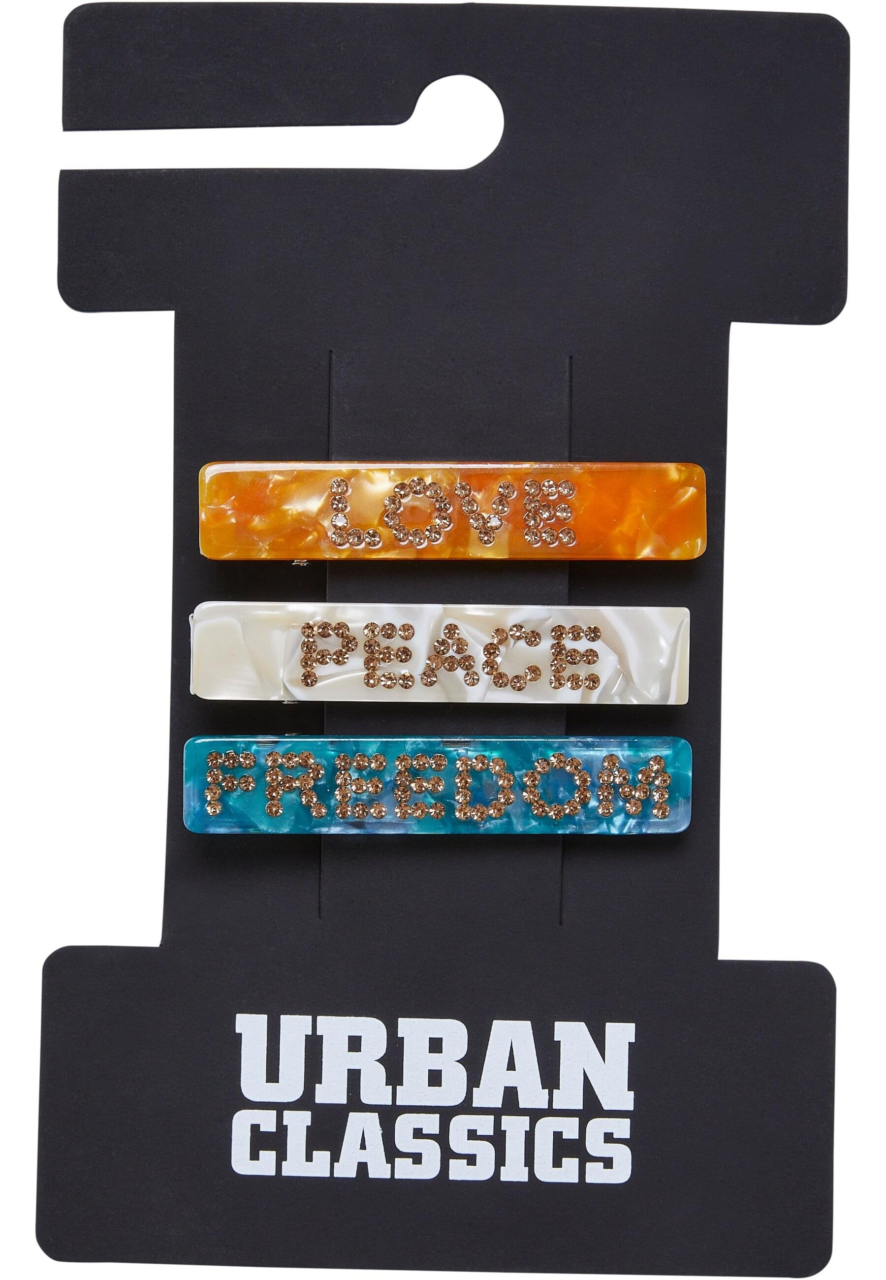 URBAN CLASSICS Schmuckset »Urban Classics Damen Statement Hair Clips 3-Pack«, (1 tlg.)