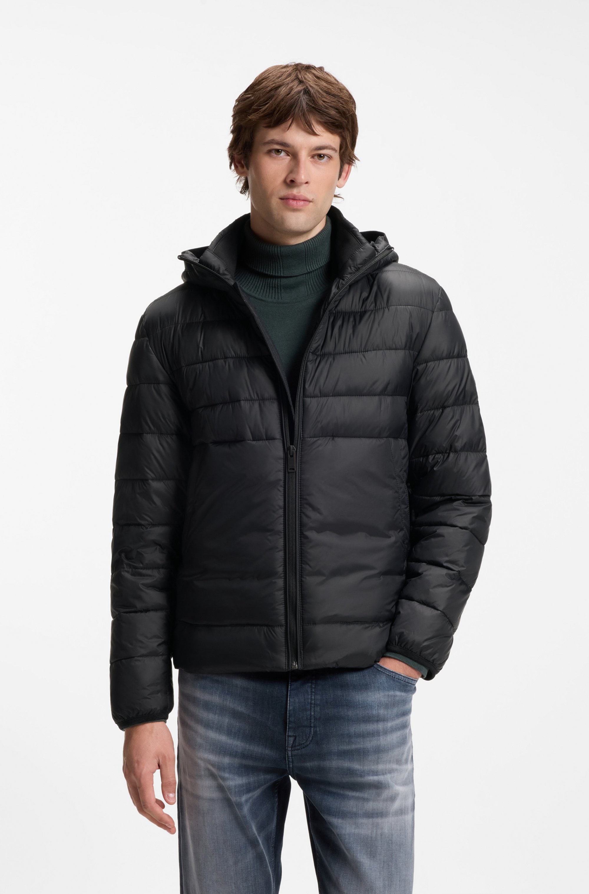 BOSS ORANGE Steppjacke "Odenni" mit Kapuze mit Stehkragen, wasserabweisend
