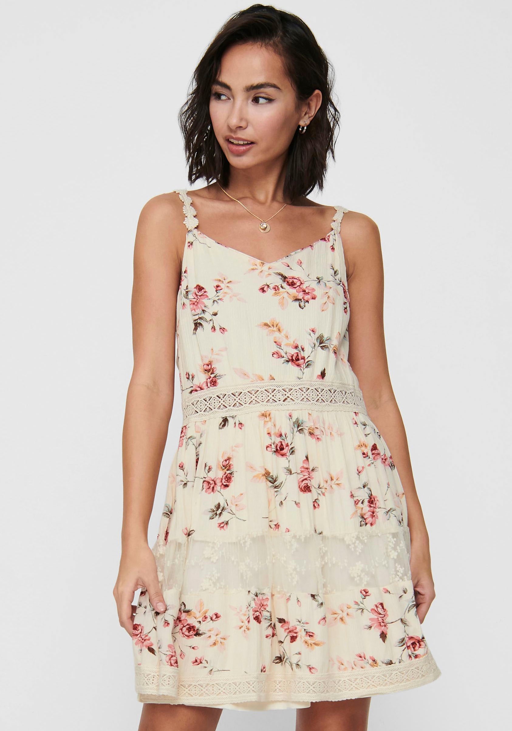 ONLY Trägerkleid "ONLKARMEN ANNE LIFE S/L DRESS WVN NOOS", Sommerkleid günstig online kaufen