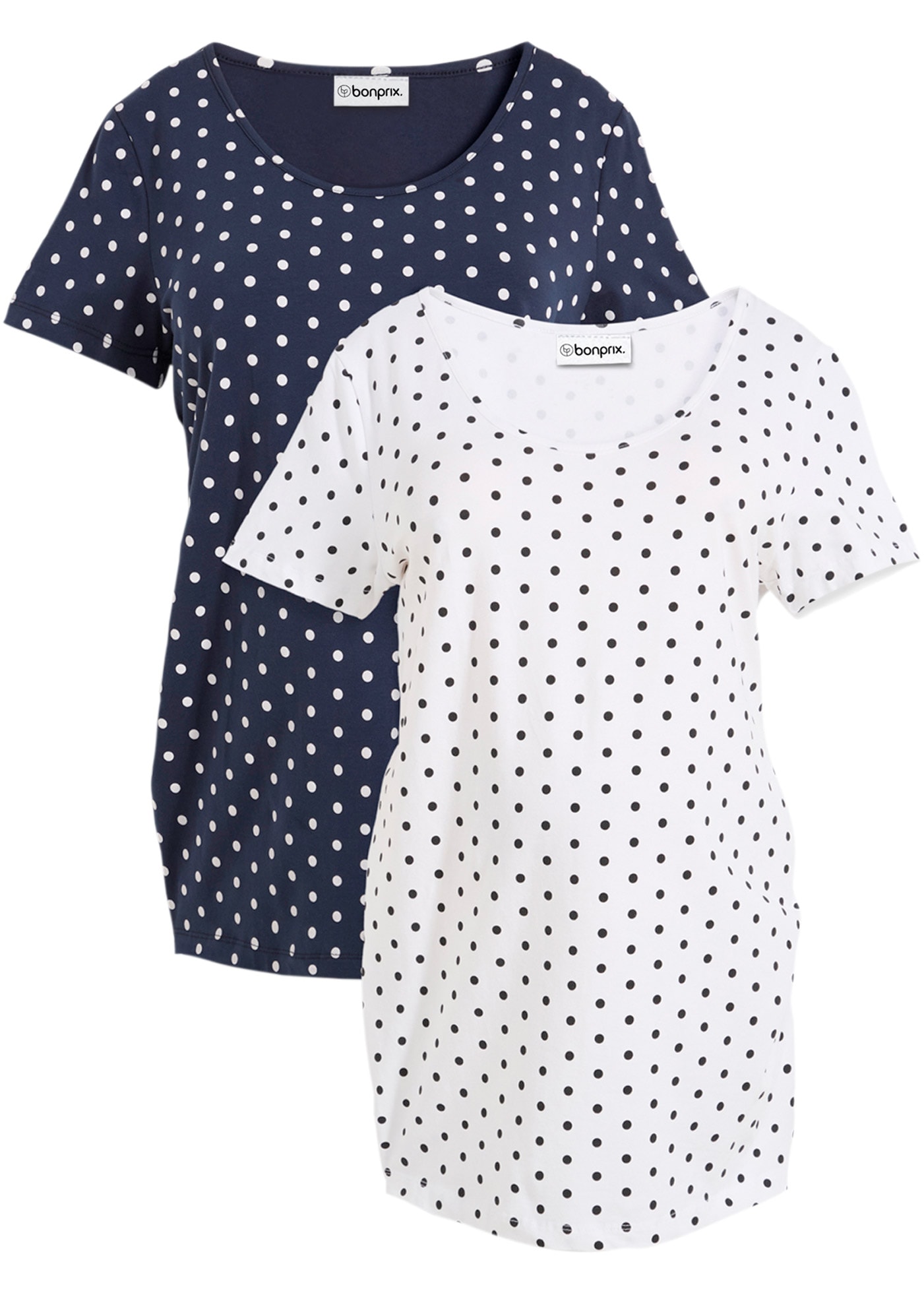 bonprix Umstandsshirt Packung, 2 tlg. figurbetonte Passform, seitliche Raff günstig online kaufen