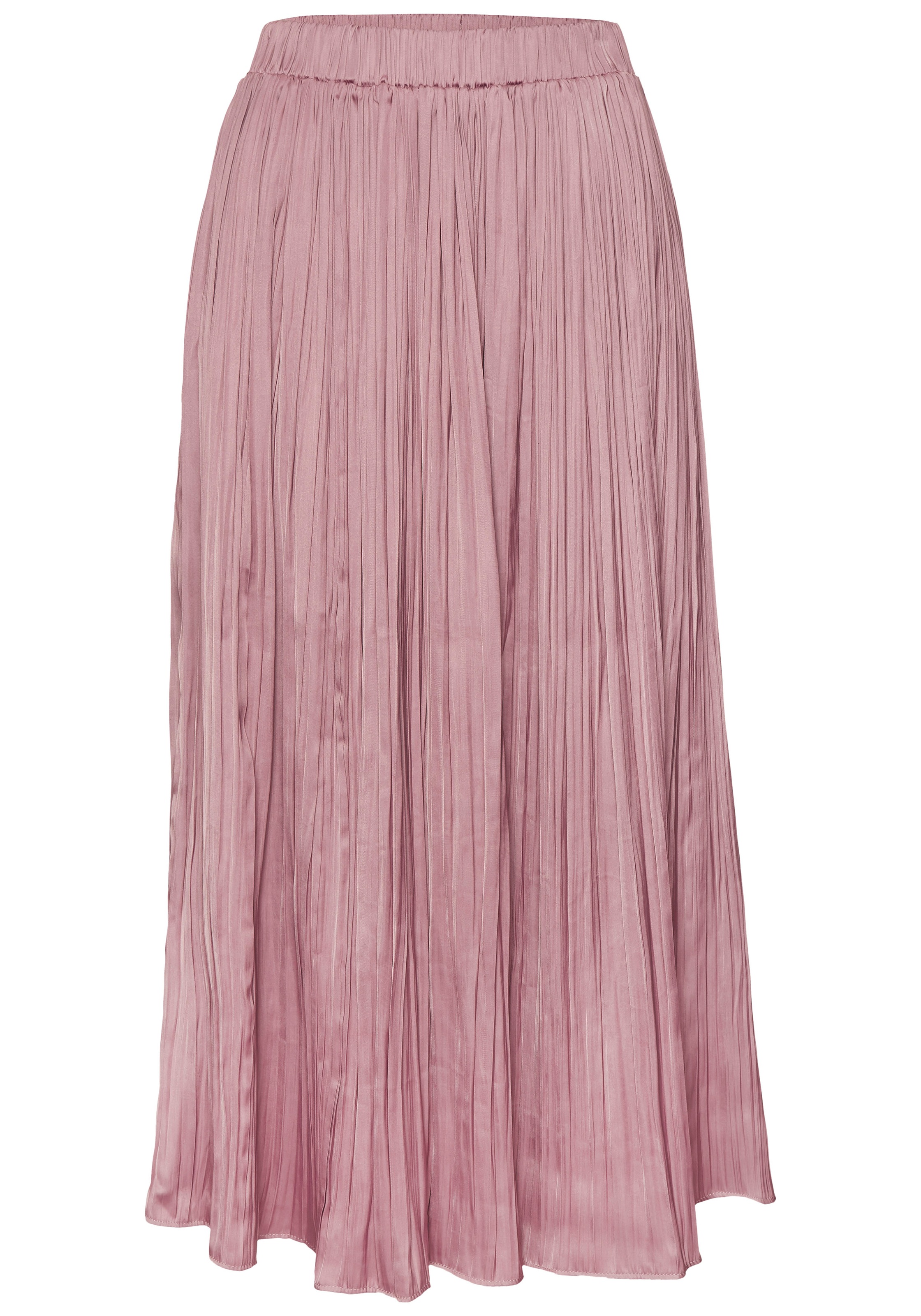 LASCANA Maxirock mit Plisseefalten, edel glänzende Ware günstig online kaufen