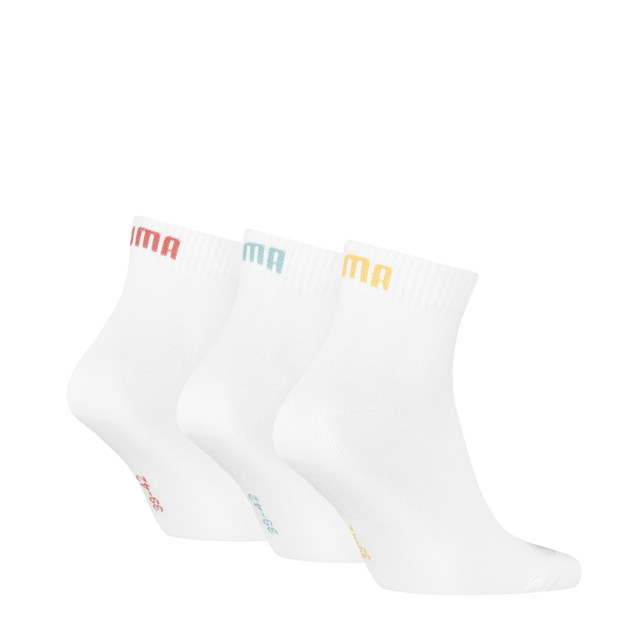 PUMA Kurzsocken »PUMA UNISEX QUARTER PLAIN 3P«, (3 Paar, 3 Paar), mit kleinem Logo