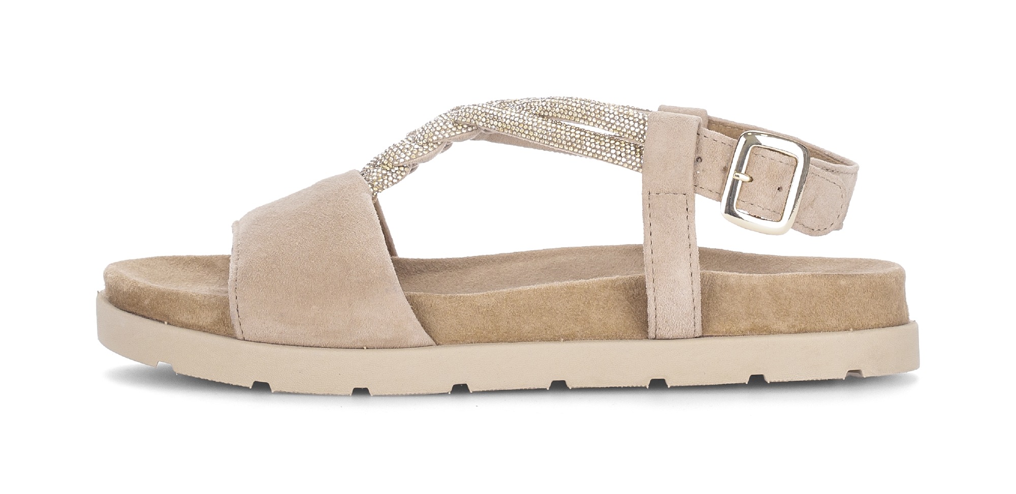 Thumbnail - Gabor Riemchensandale Plateau, Sandalette, Sommerschuh mit funkelnden Strasssteichen