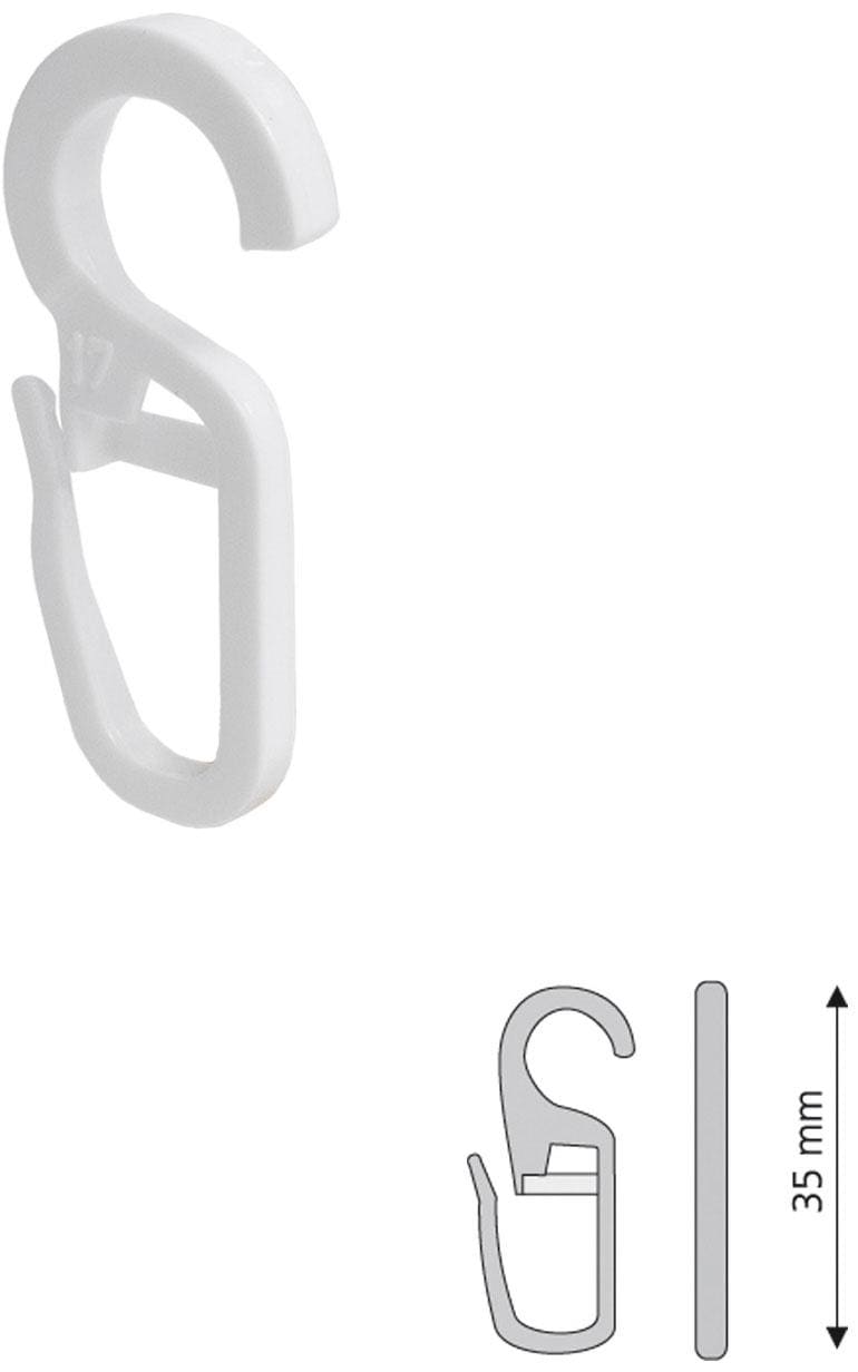 Liedeco Faltenlegehaken, für Gardinenringe Öse 10 mm