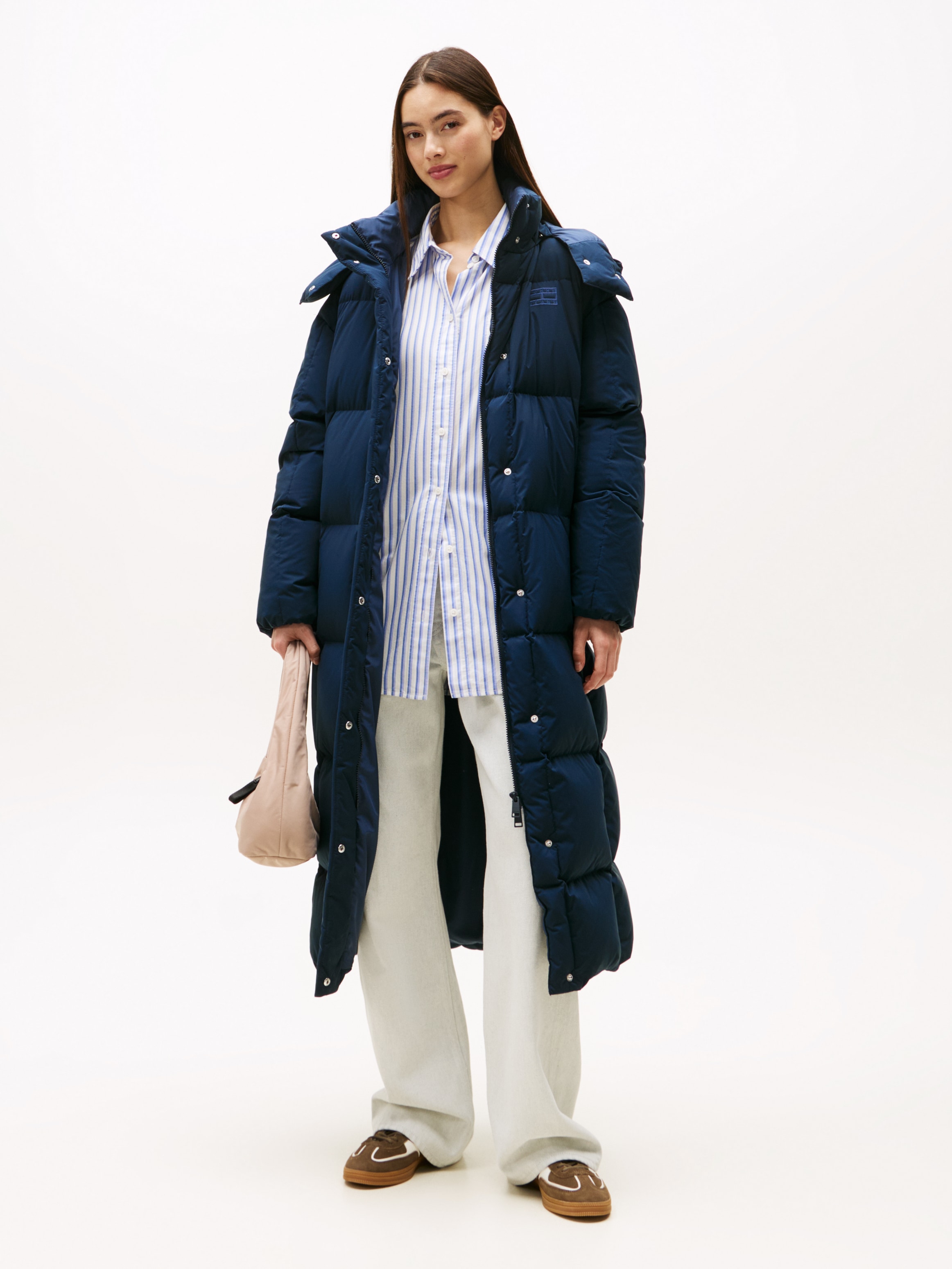 Tommy Jeans Steppmantel "TJW ALASKA GRID DWN MXI COAT EXT" günstig online kaufen