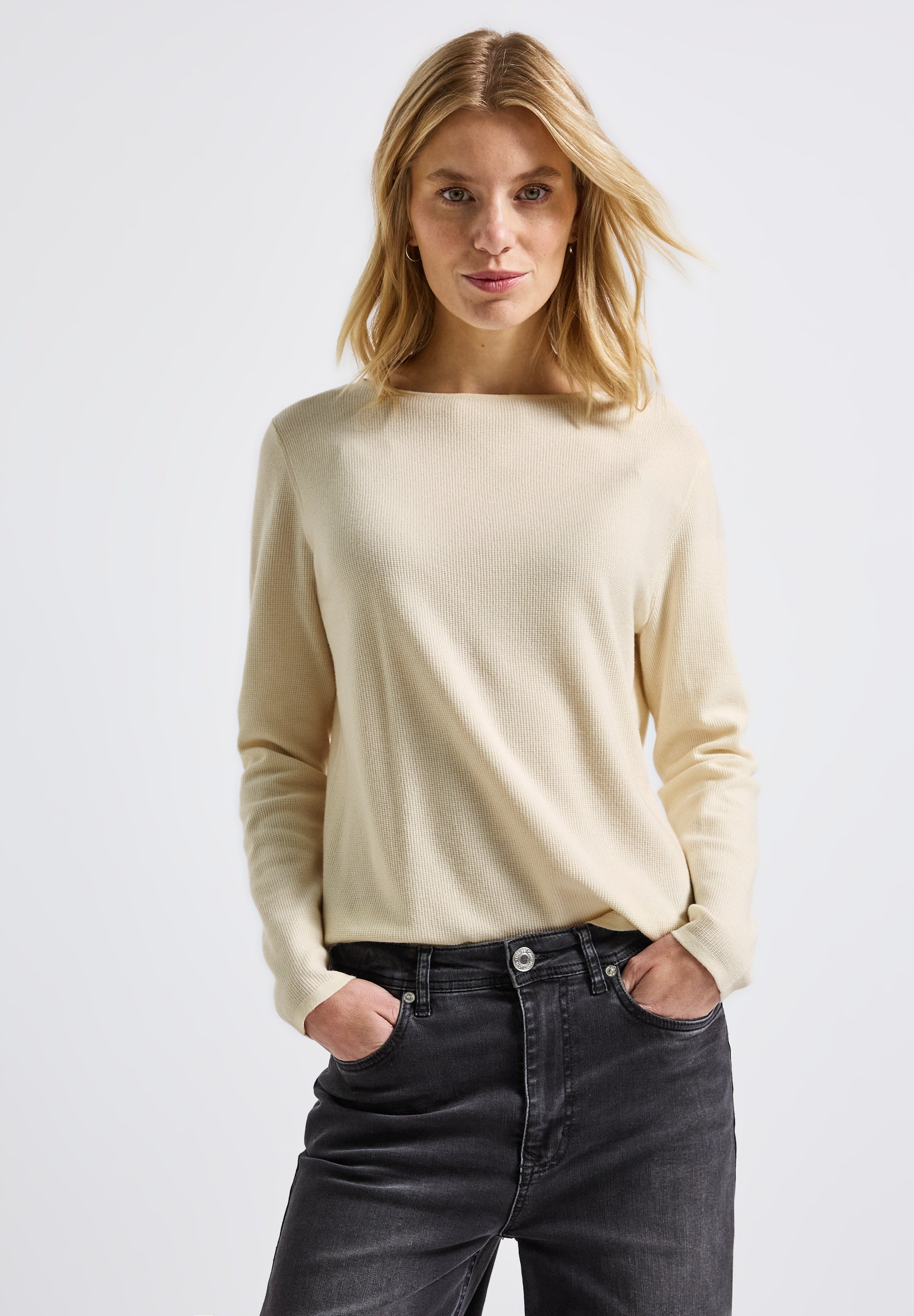 STREET ONE Strickpullover, mit U-Boot-Ausschnitt günstig online kaufen