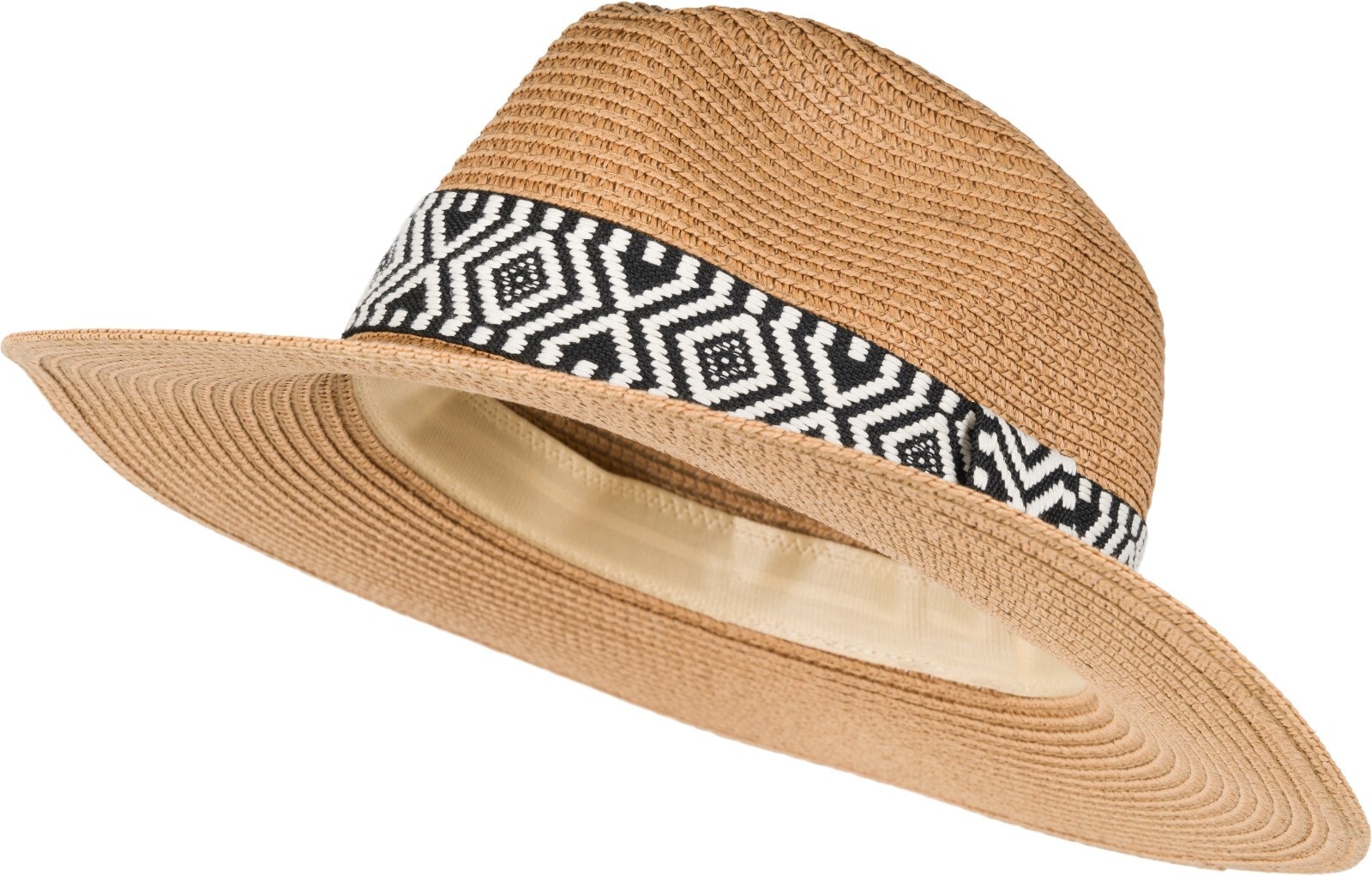 styleBREAKER Sonnenhut "Panama Strohhut Hutband Azteken Muster" 1 Stk.