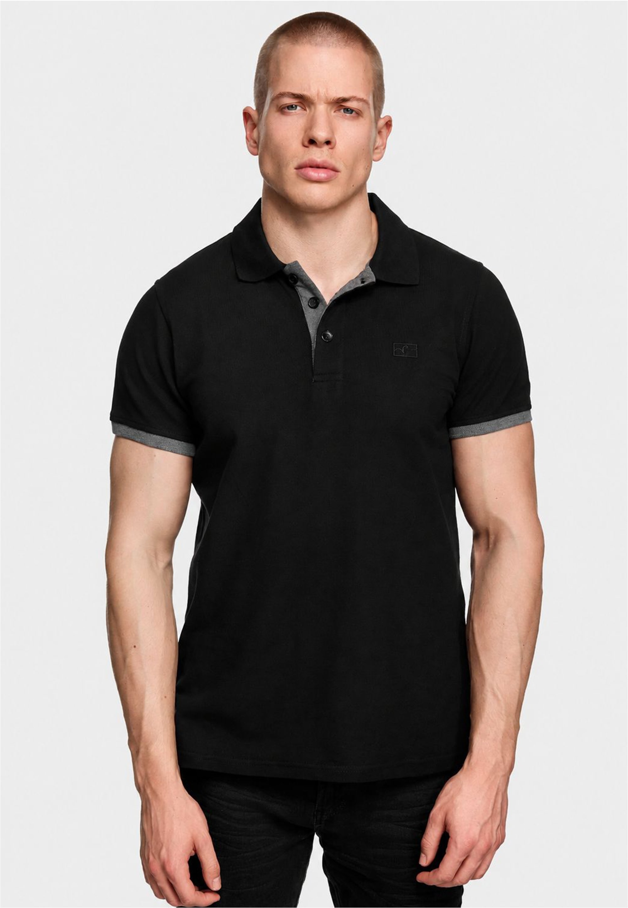 Rusty Neal Poloshirt "Rusty Neal Polo" mit kontrastfarbig abgesetzter Knopfleiste