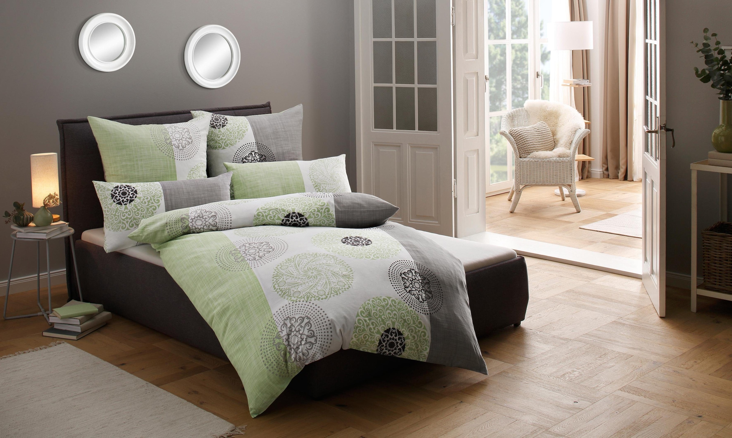 OTTO home Bettwäsche "Cison in Gr. 135x200 oder 155x220 cm" 2 florale Bettwäsche aus Baumwolle
