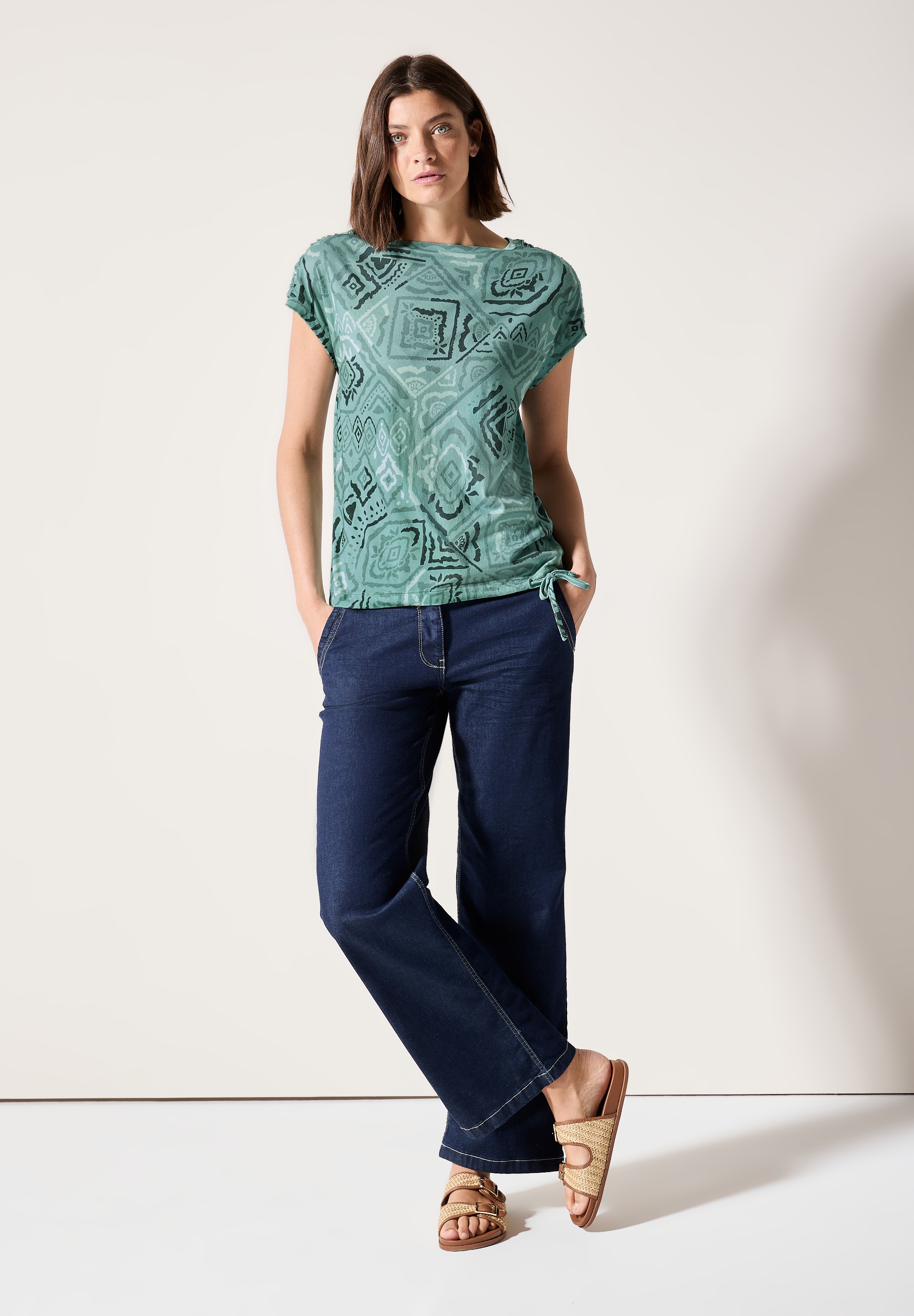 Thumbnail - Cecil Print-Shirt, mit Tunnelzug am Saum