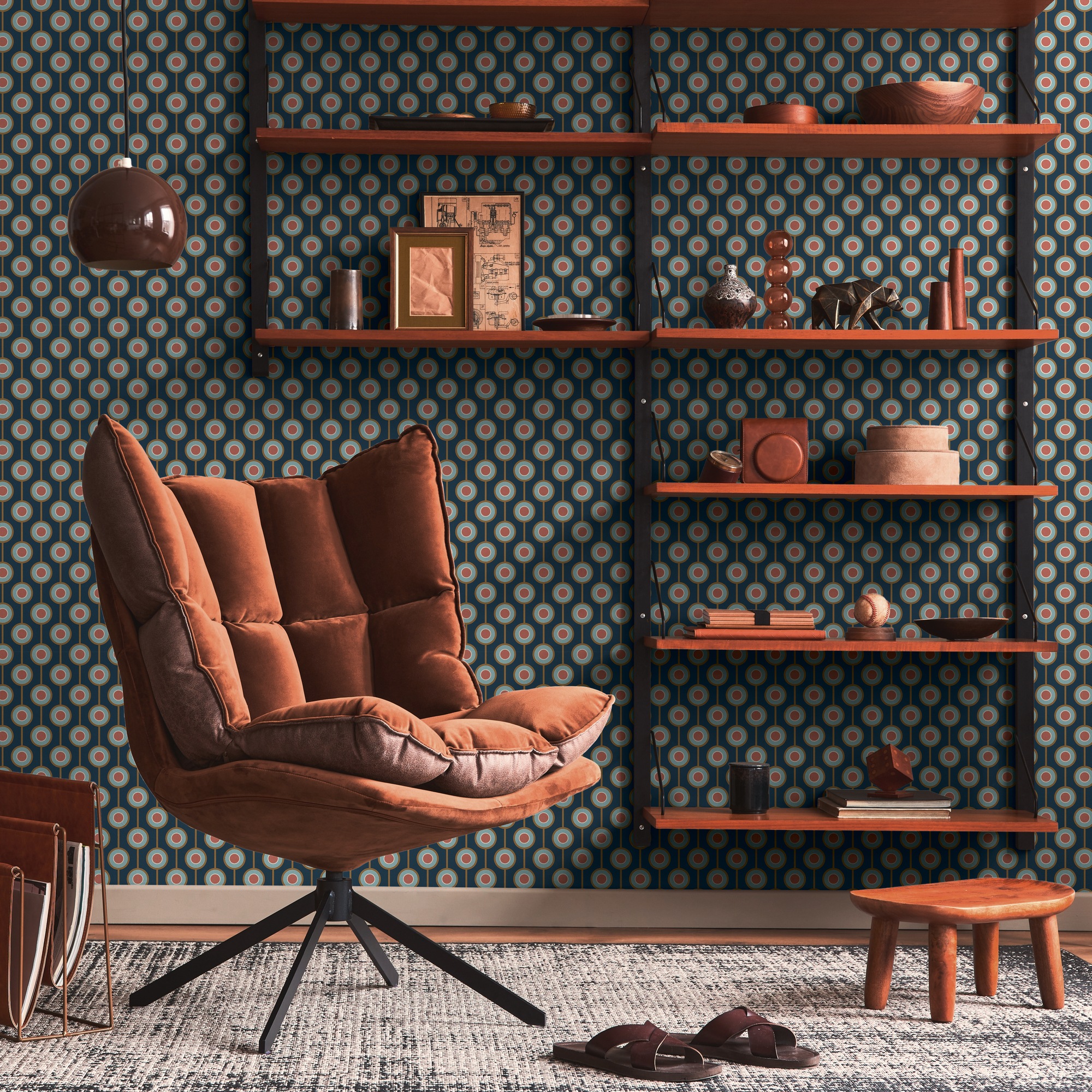 A.S. Création Vliestapete »Retro Chic Grafik-Tapete Mustertapete Retro 3D« matt strukturiert Vintage Vliestapete für Schlafzimmer Küche Wohnzimmer Grafik Design